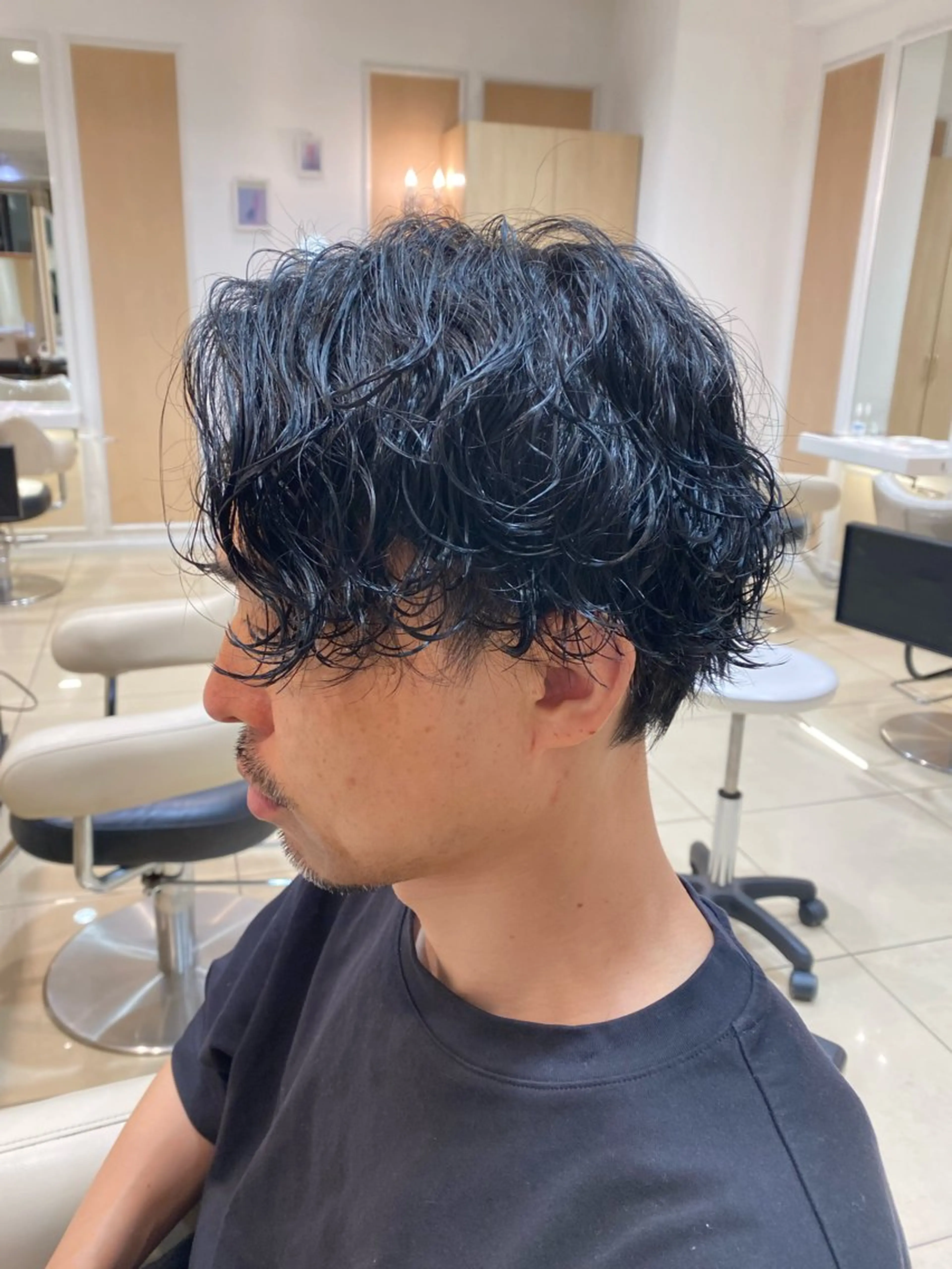 ショート パーマ メンズ カット パーマ メンズ特化型美容師 栗山勇人のヘアスタイル