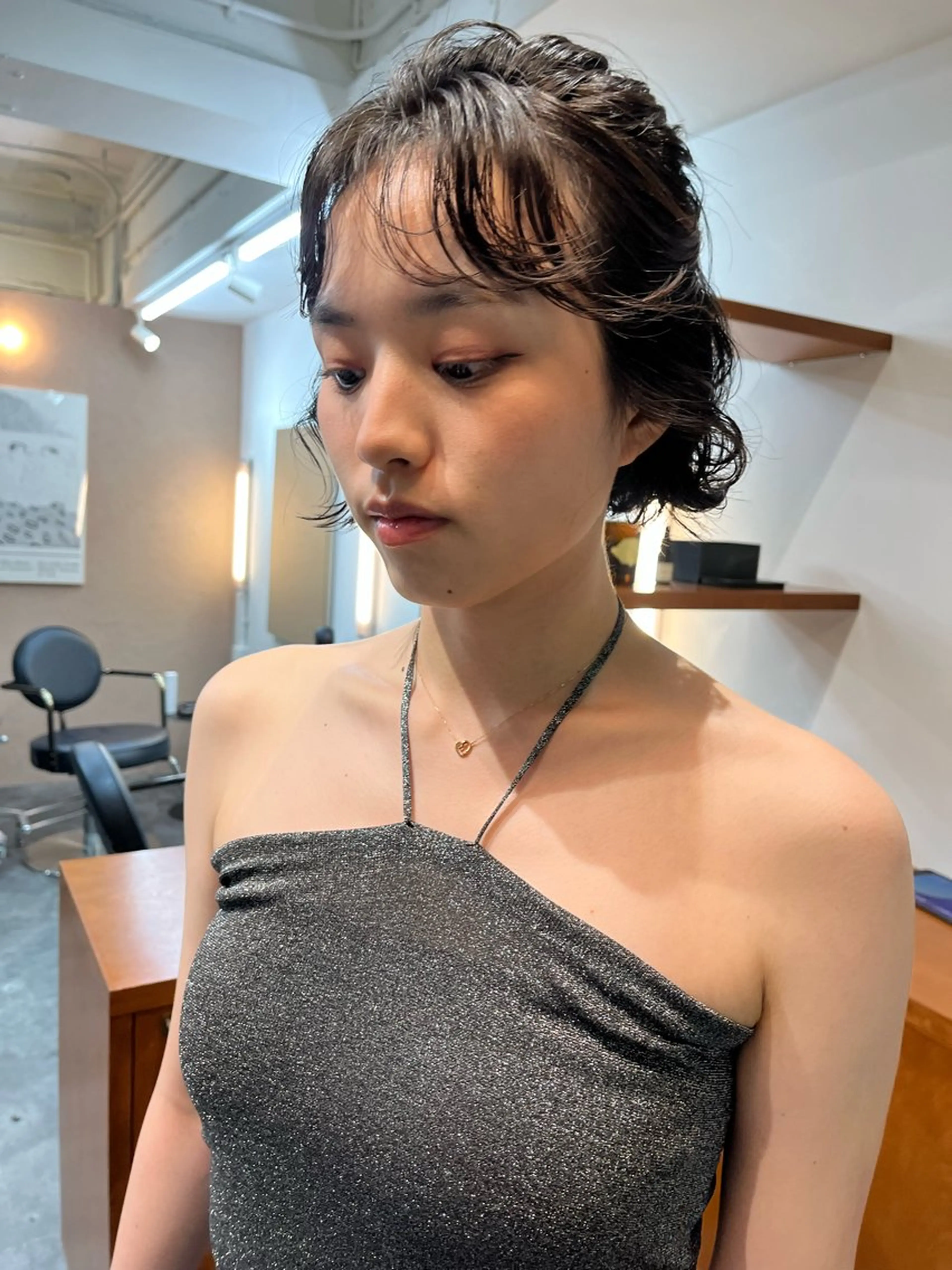 ショート レイヤー/ケアパーマ /ニュアンス/モードのヘアスタイル