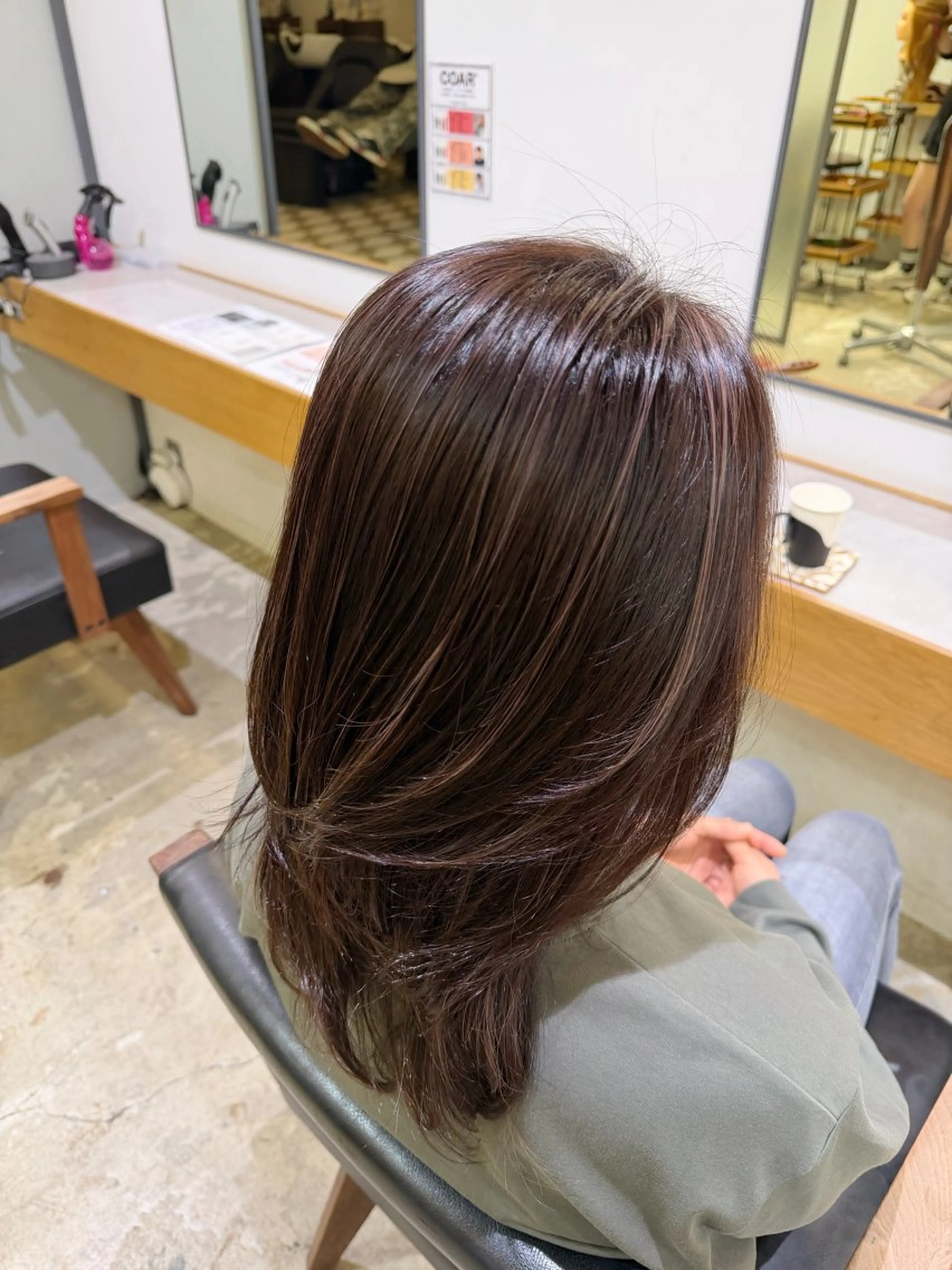 セミロング ヘアカラー suzuna ⋆꙳✮のヘアスタイル