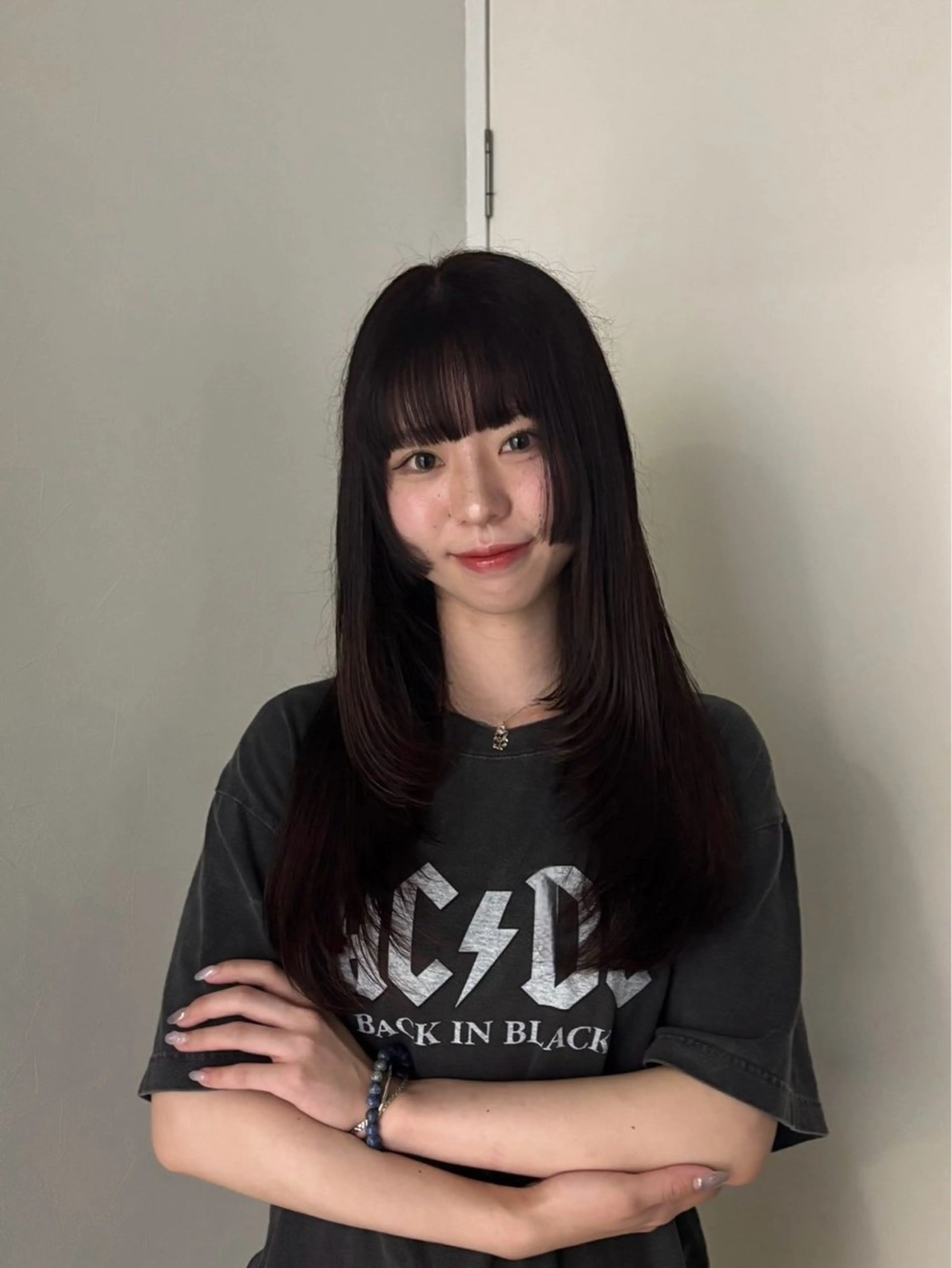 ロング ボブ 顔周りカット ハイレイヤー 姫カット レイヤーカット カット enrich / キタガワ カノンのヘアスタイル