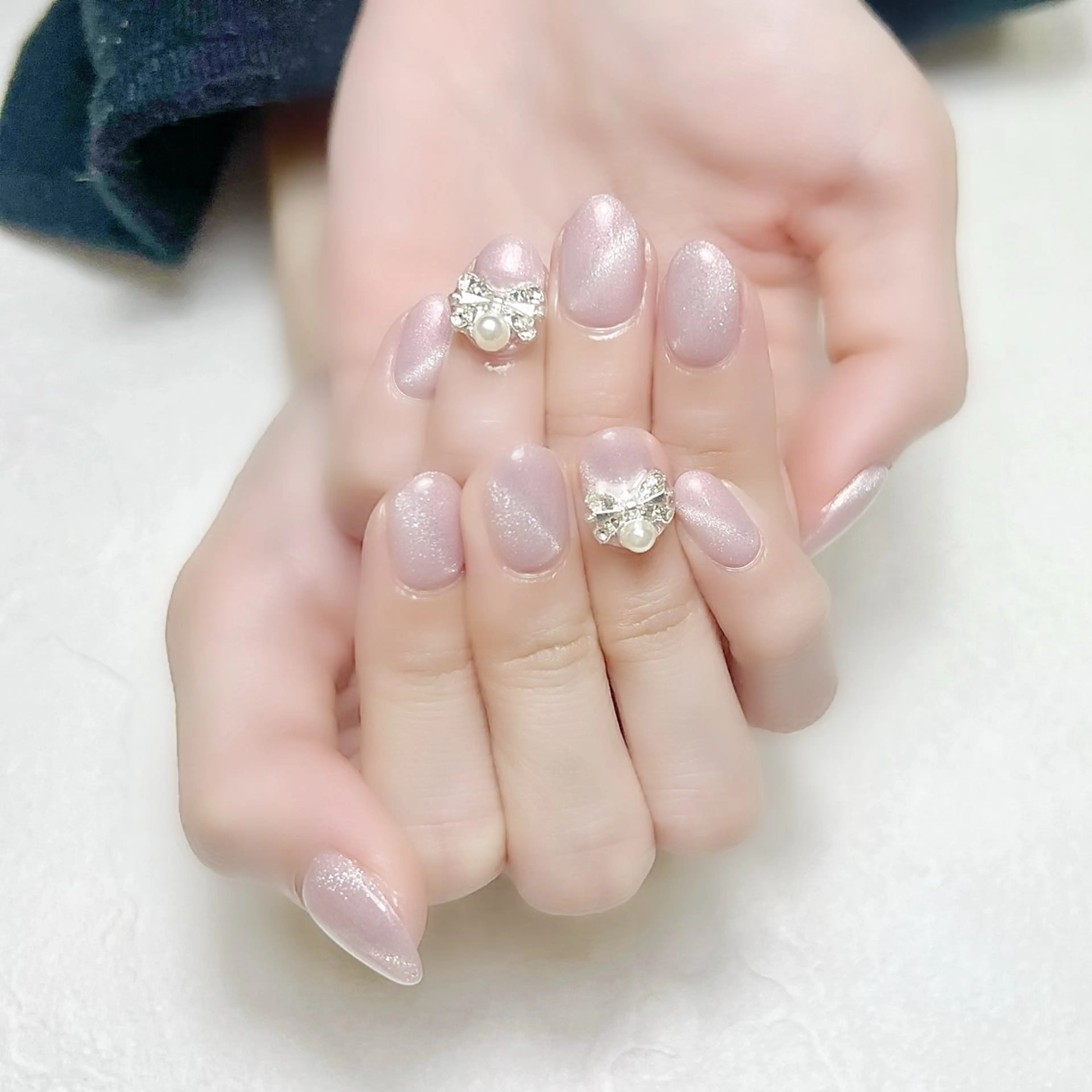 ネイル マグネットネイル オフィスネイル ワンカラーネイル 冬ネイル rouse nail RISATOのネイルデザイン