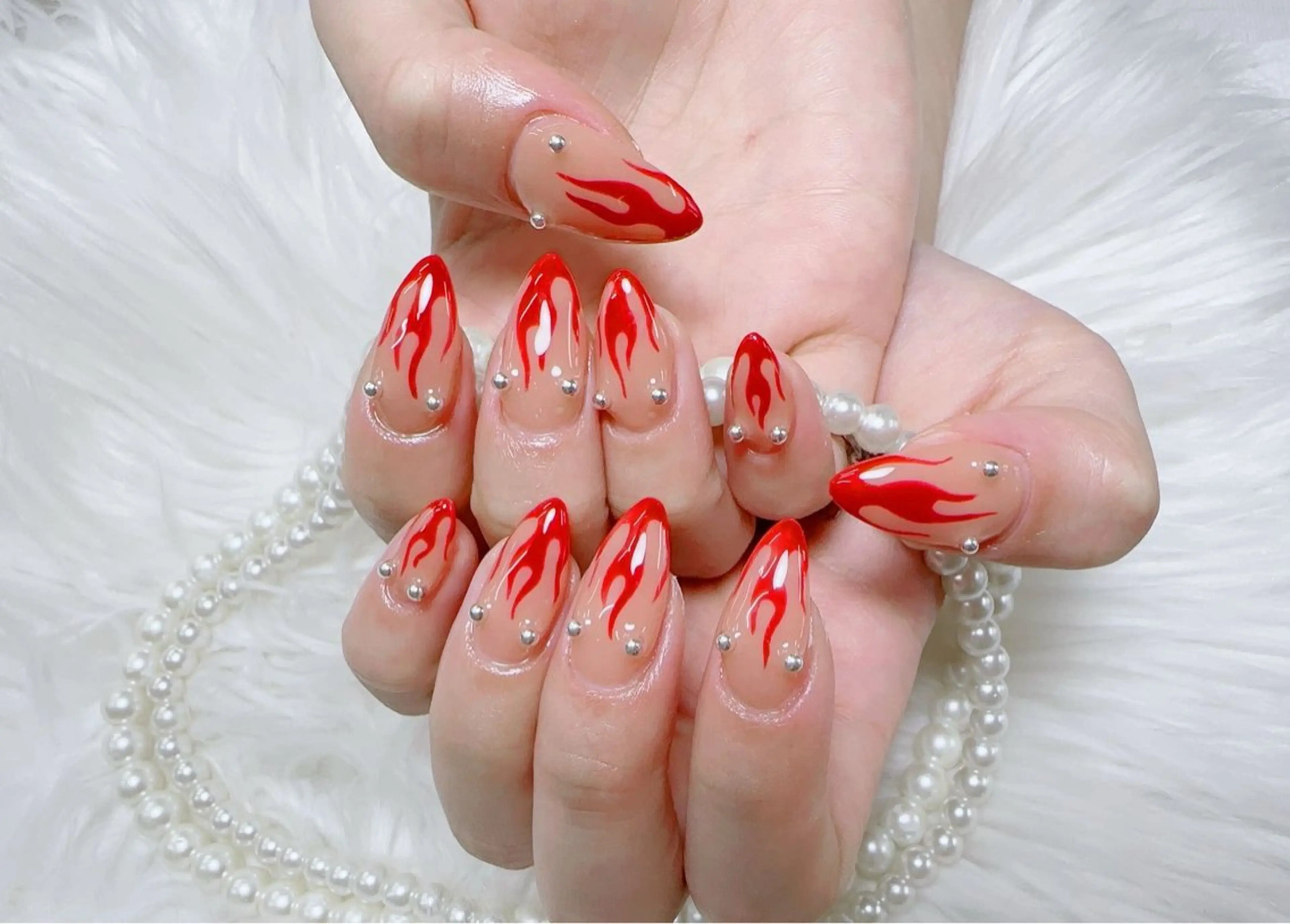 ネイル 長さ出し フレンチネイル ジェルネイル ガラスフレンチ 韓国ネイル ハンドネイル ハンドケア For U nail スカルプ専門店のネイルデザイン