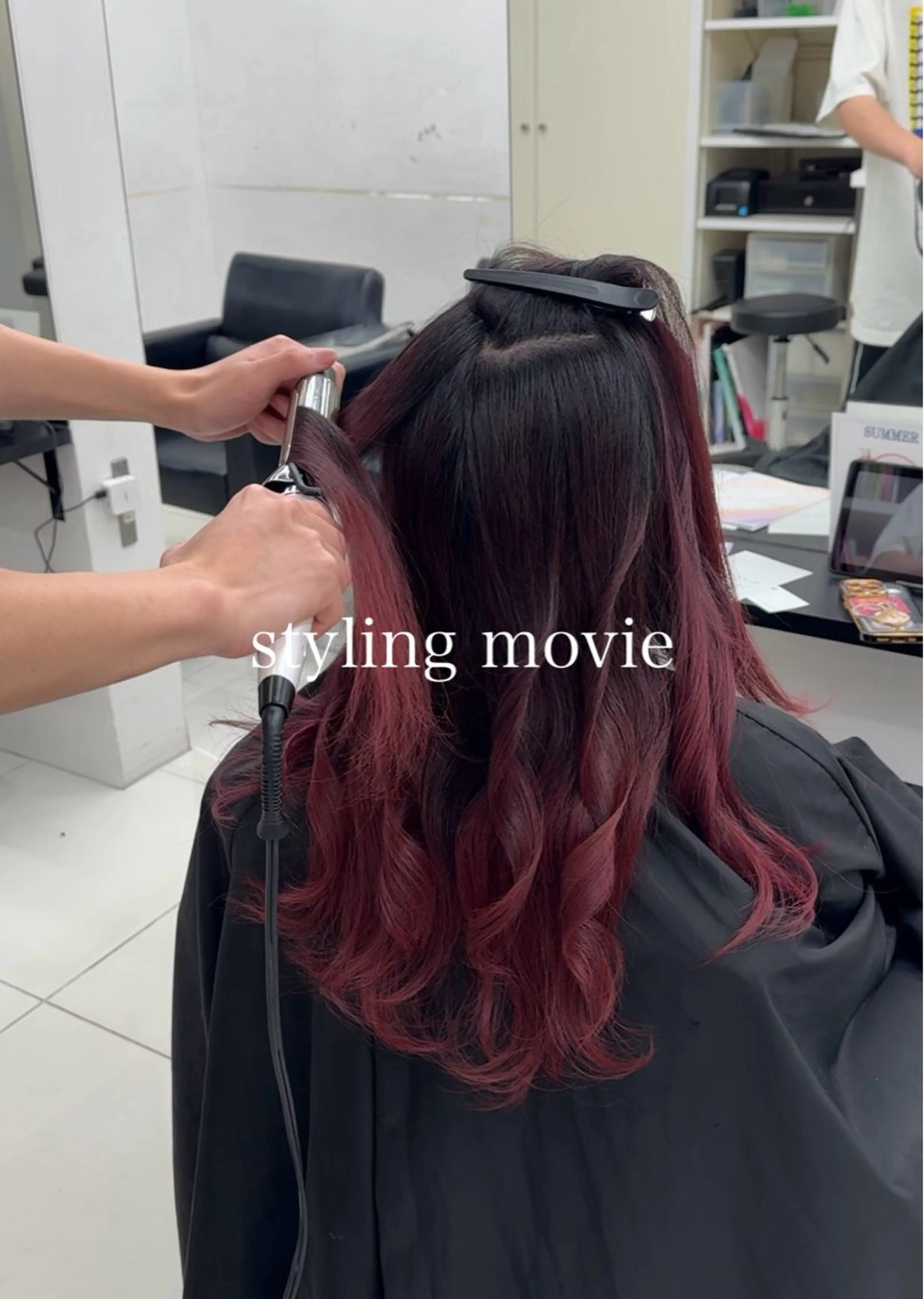 ロング カラー バレイヤージュ ブリーチ ケアブリーチ ダブルカラー ハイライトカラー Rikuto/原宿 /グラデーションのヘアスタイル