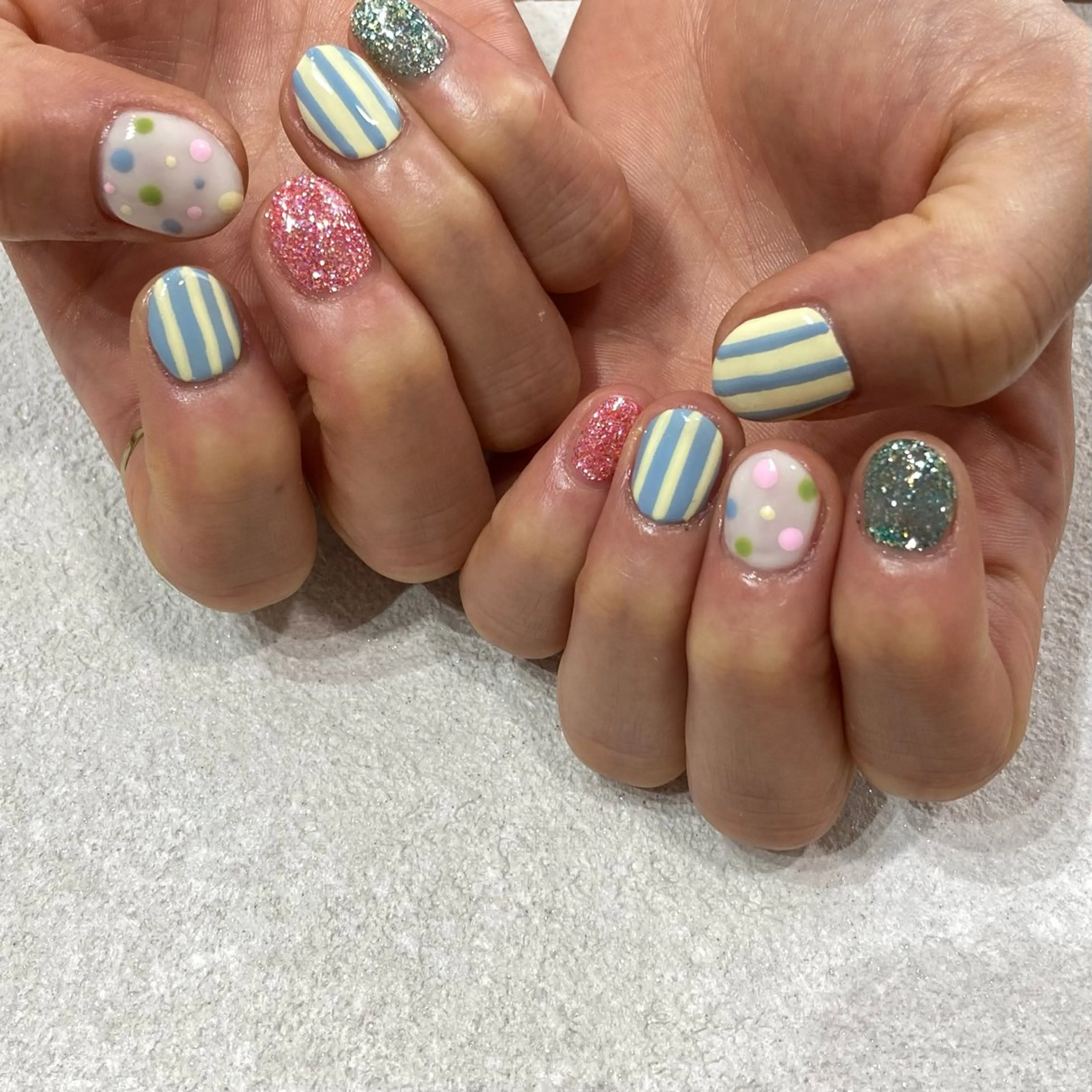 ネイル 持ち込み ショートネイル Niconail ☆ 仙川/ Aiのネイルデザイン