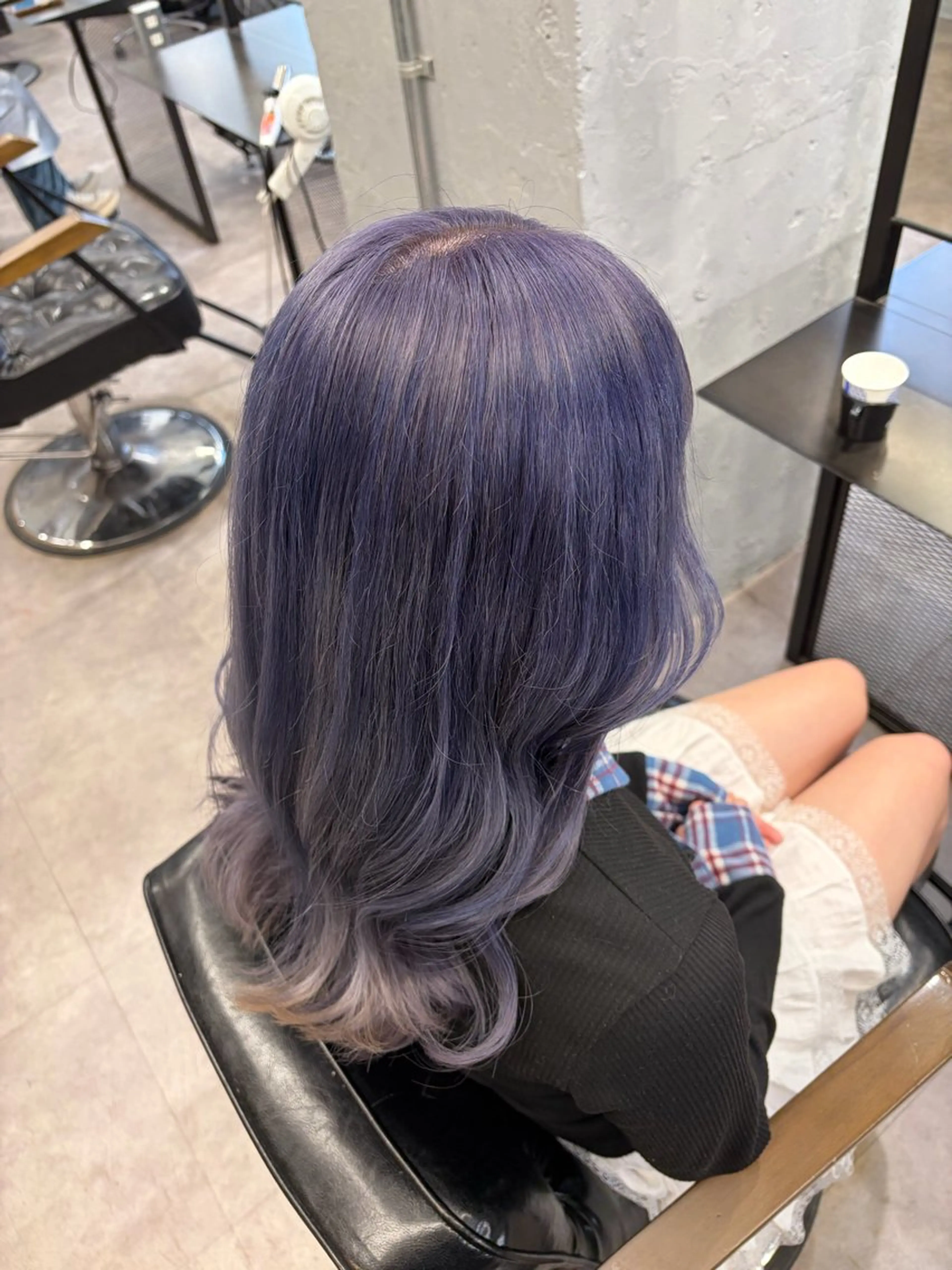 ロング カラー ハイトーンカラー ラベンダーカラー ヘアカラー トリートメント 💜メンズカット＆パ ーマ💜Sakuraのヘアスタイル