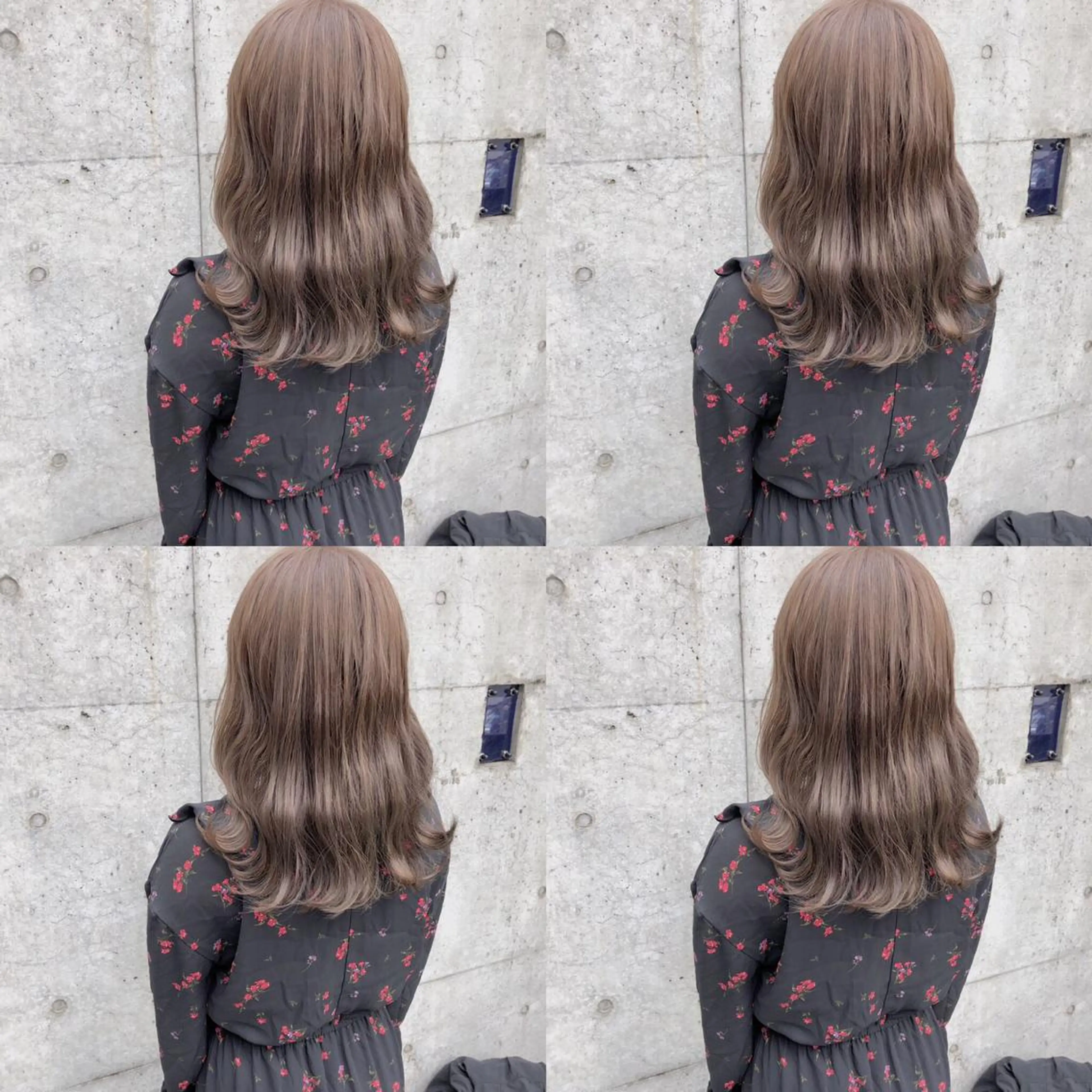 セミロング カラー 韓国レイヤーカット/ 儚げカラーチナツのヘアスタイル