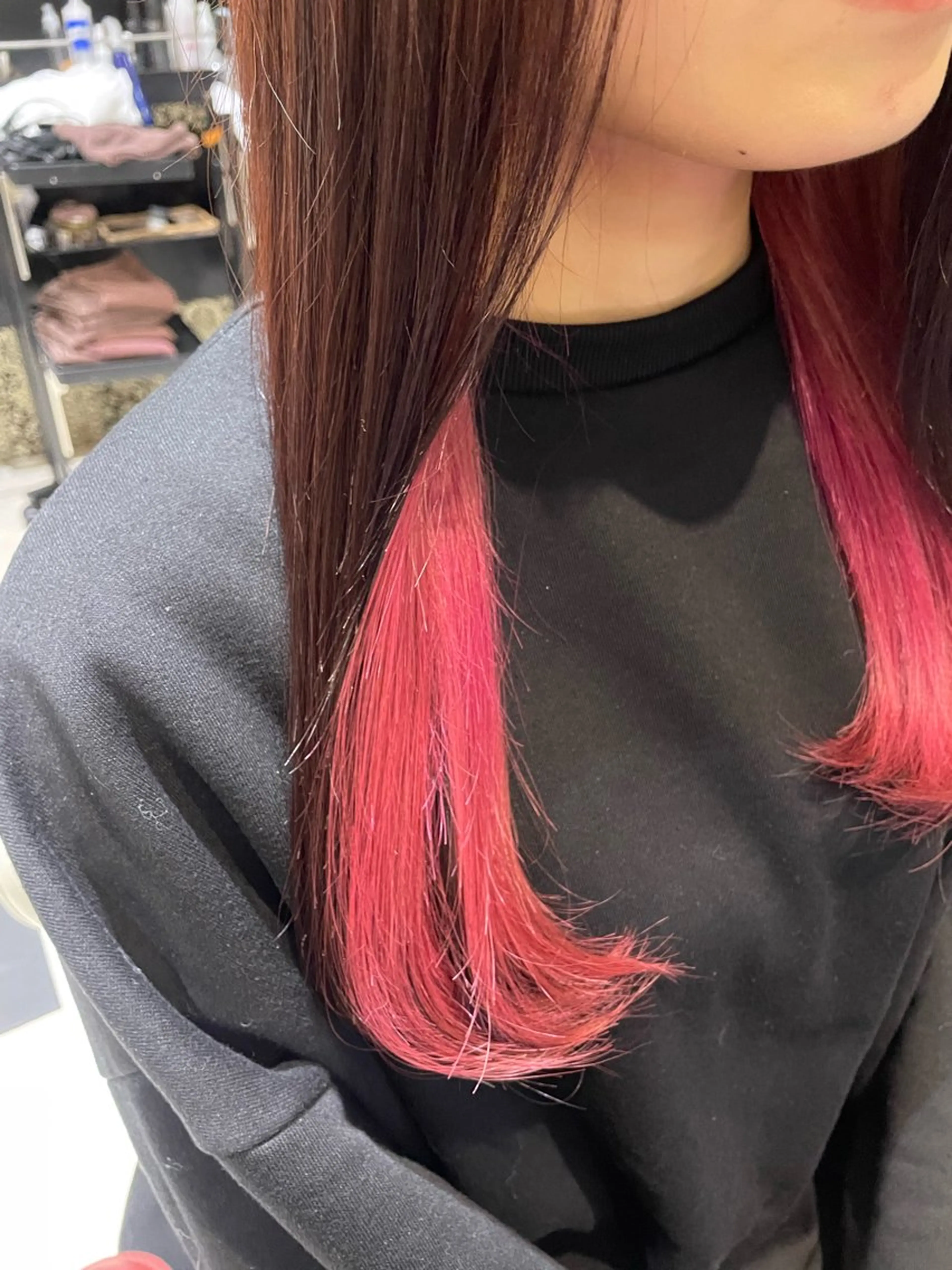 ロング カラー ヘアカラー トリートメント 💞暖色カラー 💞risaのヘアスタイル