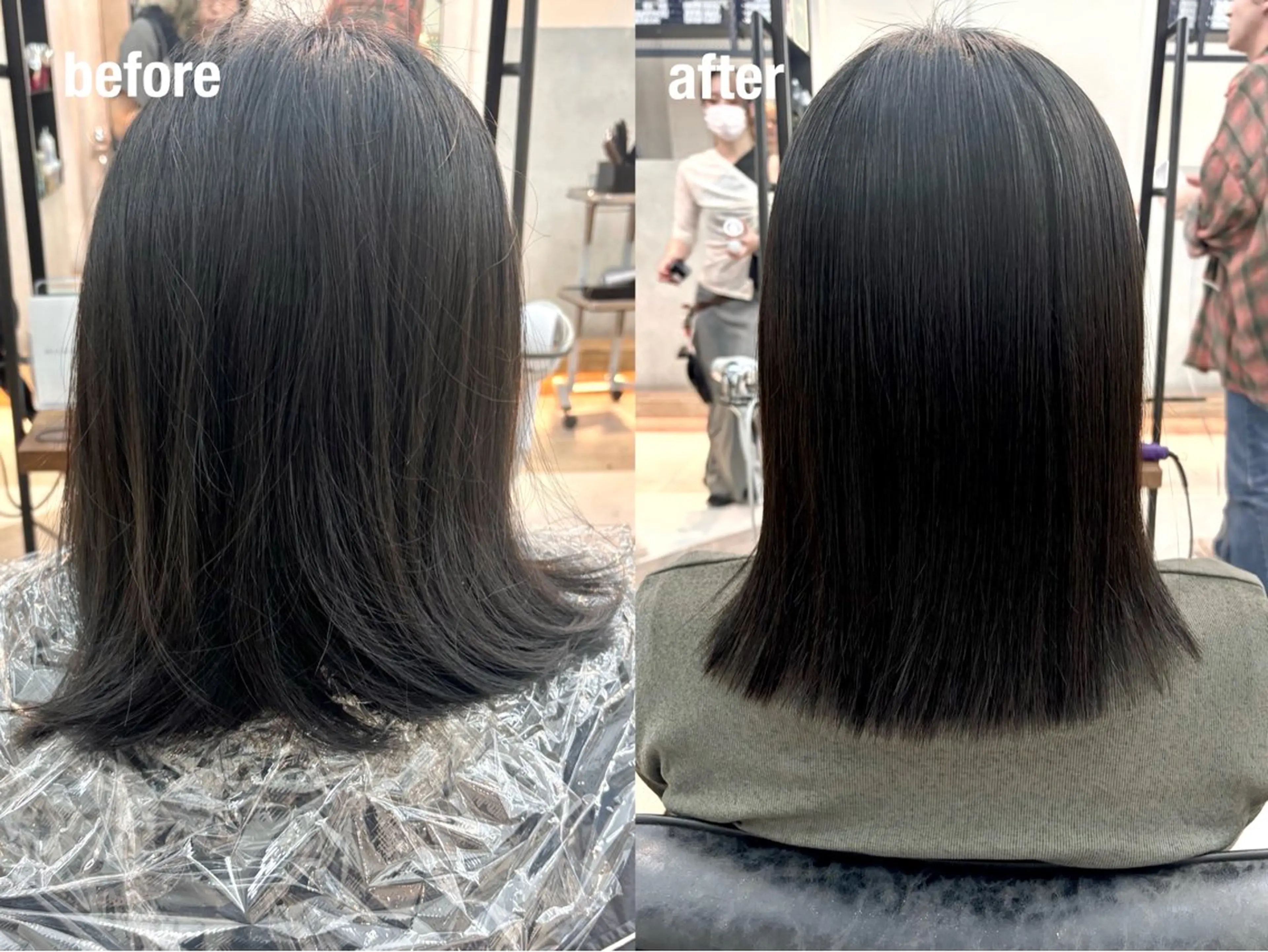 顔周り酸性縮毛ストレート+クイックトリートメント《全頭変更可》の写真