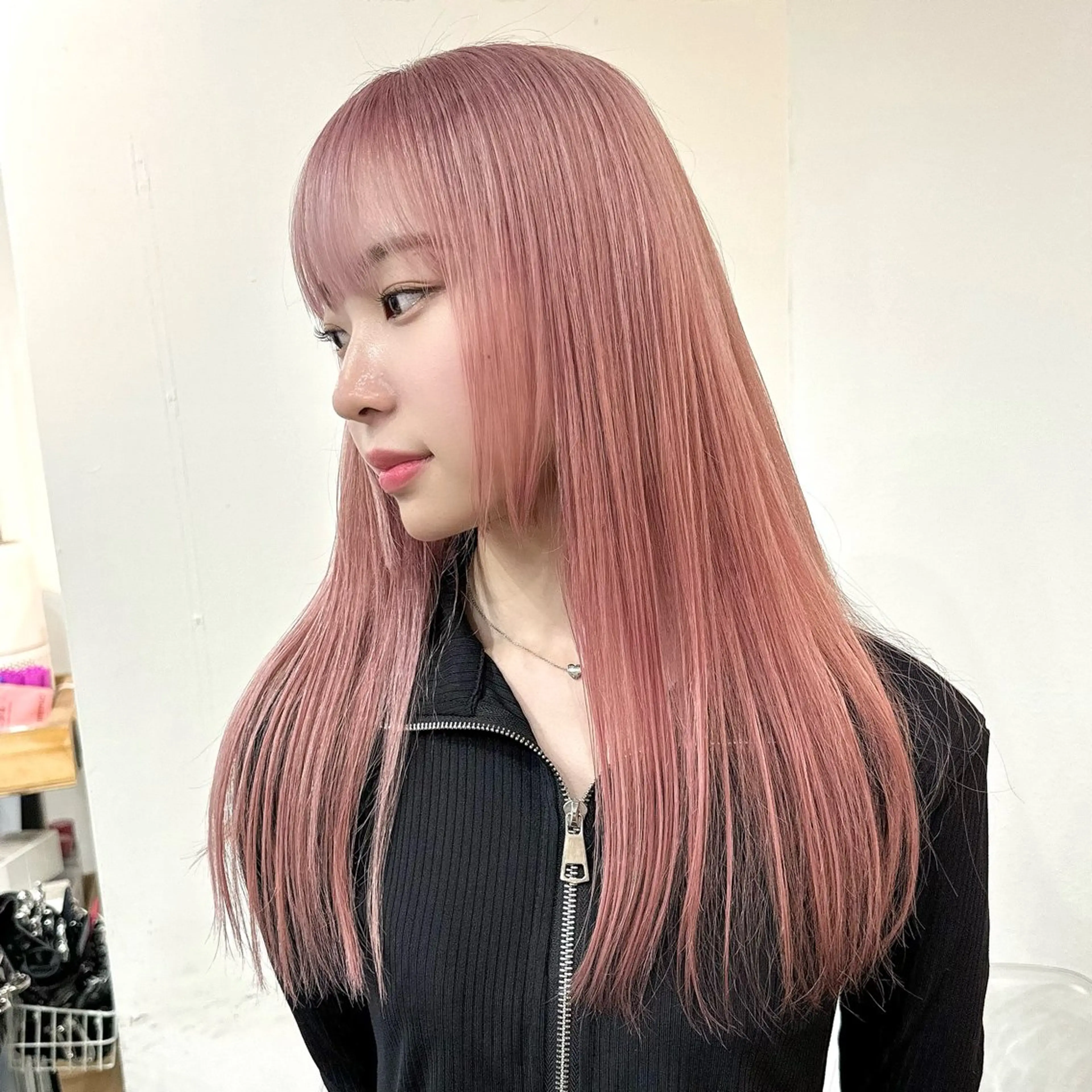 ロング カラー ヘアカラー トリートメント 透明感ワンカラー梅田 ダブルカラー/川上のヘアスタイル