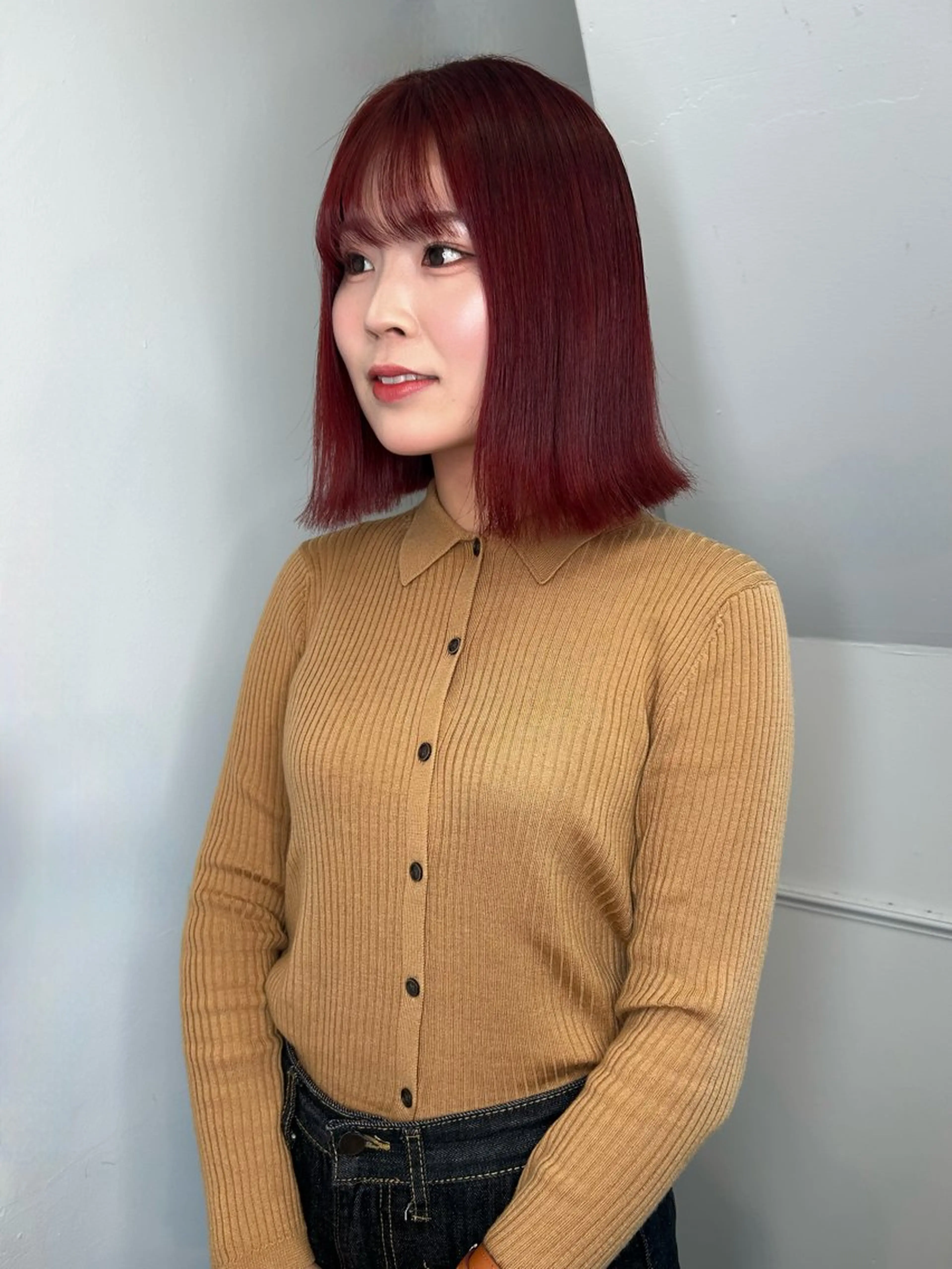 ミディアム カラー ブリーチ ブリーチなしカラー land所属・透明感カラー/レイヤ ー🌙Honokaのヘアスタイル