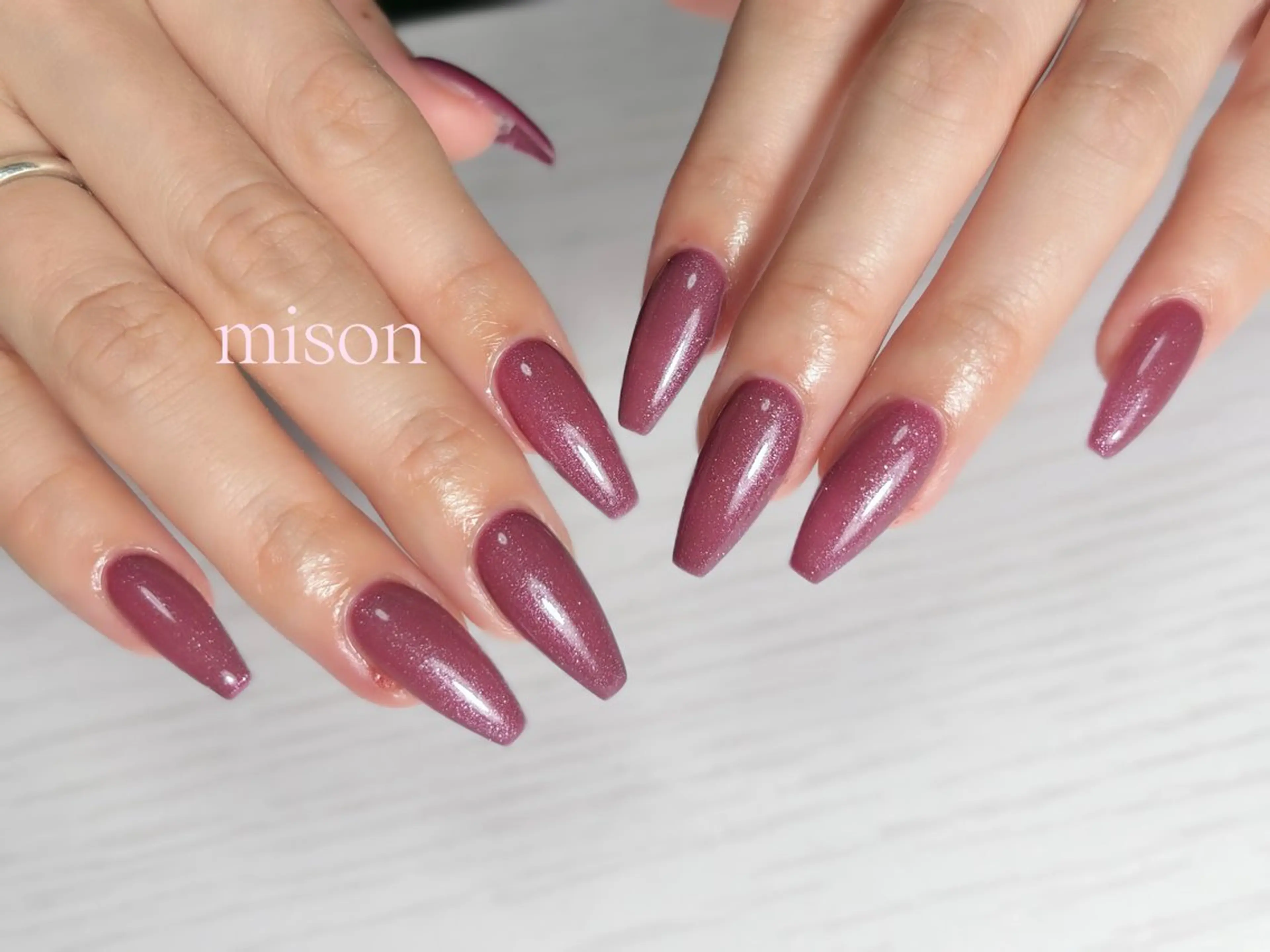 ネイル ワンカラーネイル スカルプネイル mison所属・mison 安形友花のネイルデザイン