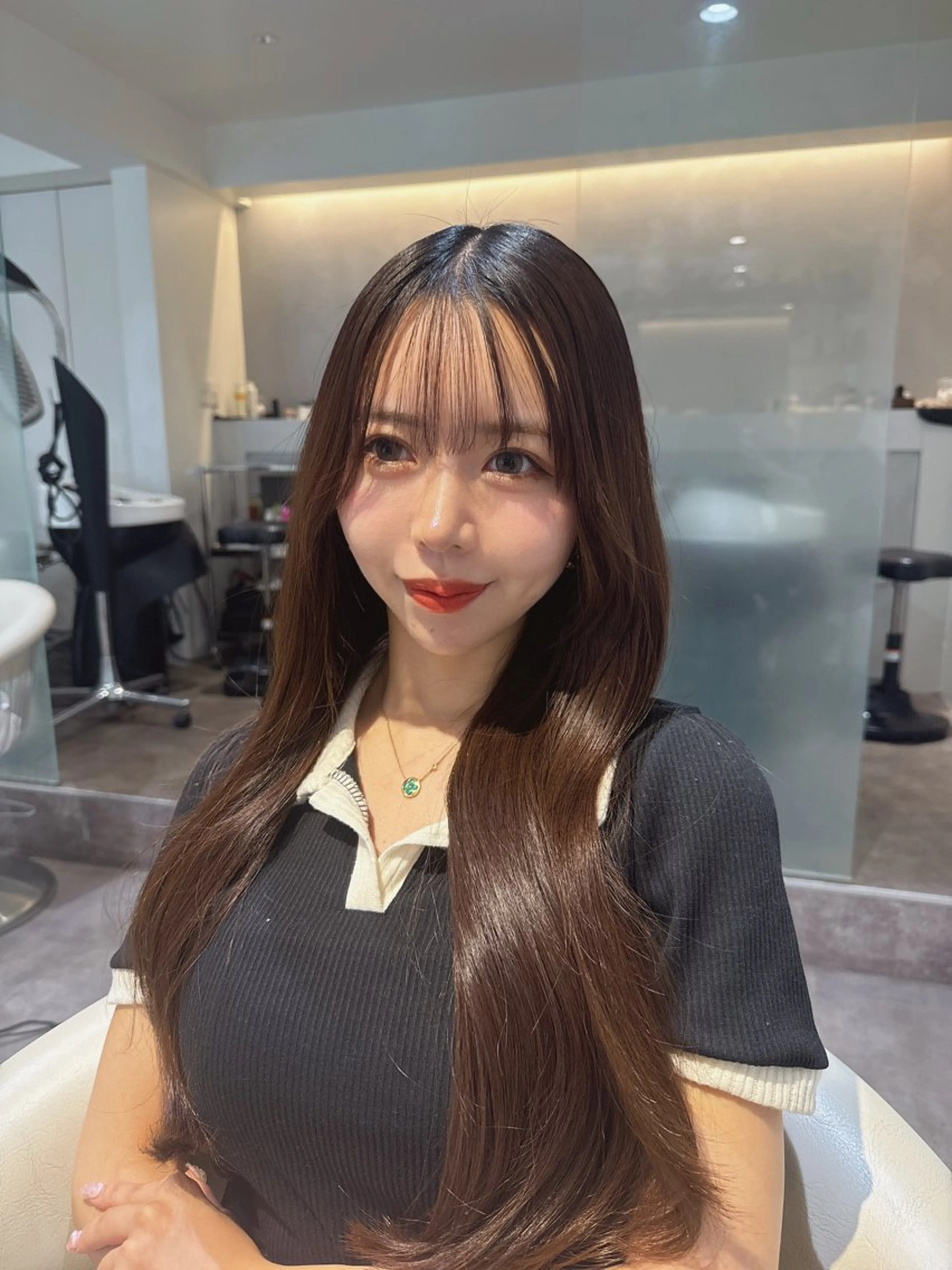 ロング カラー 黒髪 ブリーチ 透明感カラー ブリーチなしカラー 卒業式のヘアスタイル カット ヘアカラー トリートメント 💎透明感カラー特化 💎TAISEIのヘアスタイル