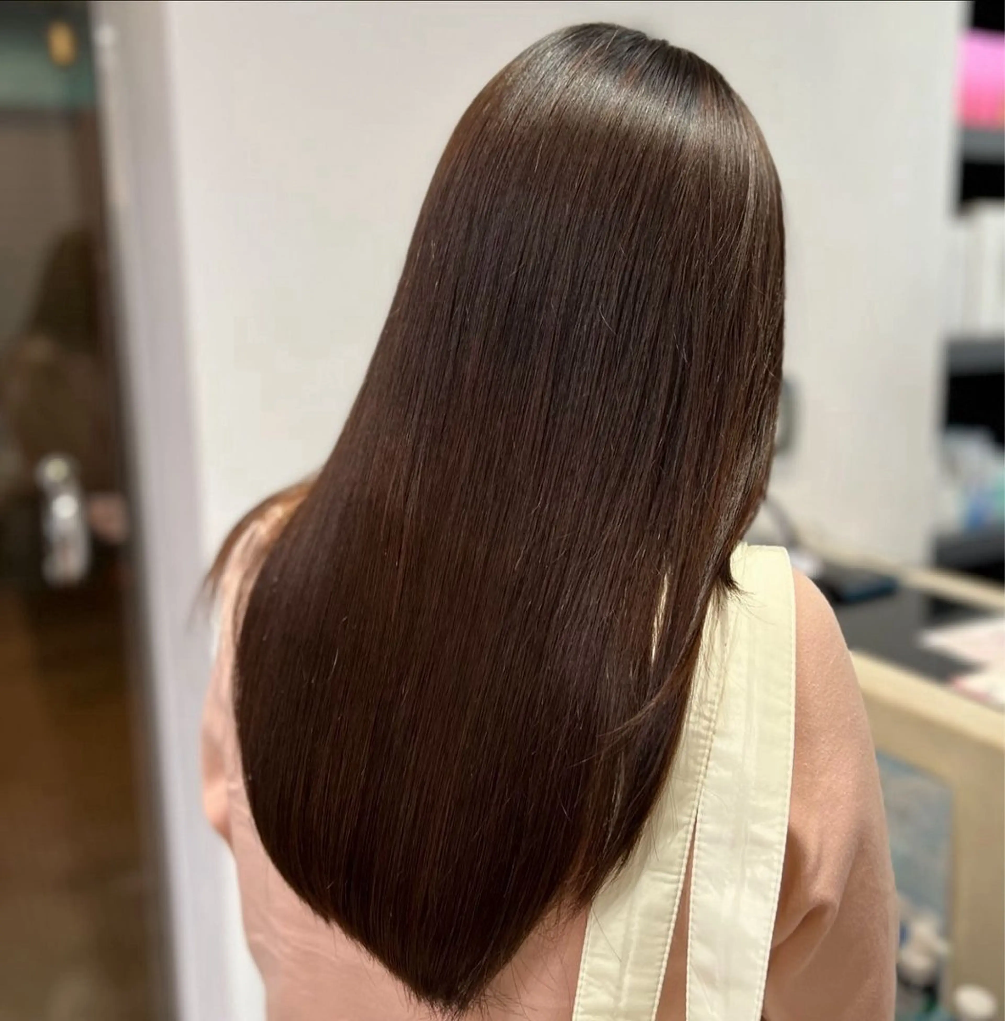 カラー ヘアカラー トリートメント 透明感カラー🦋艶髪 イヴカ💙のヘアスタイル