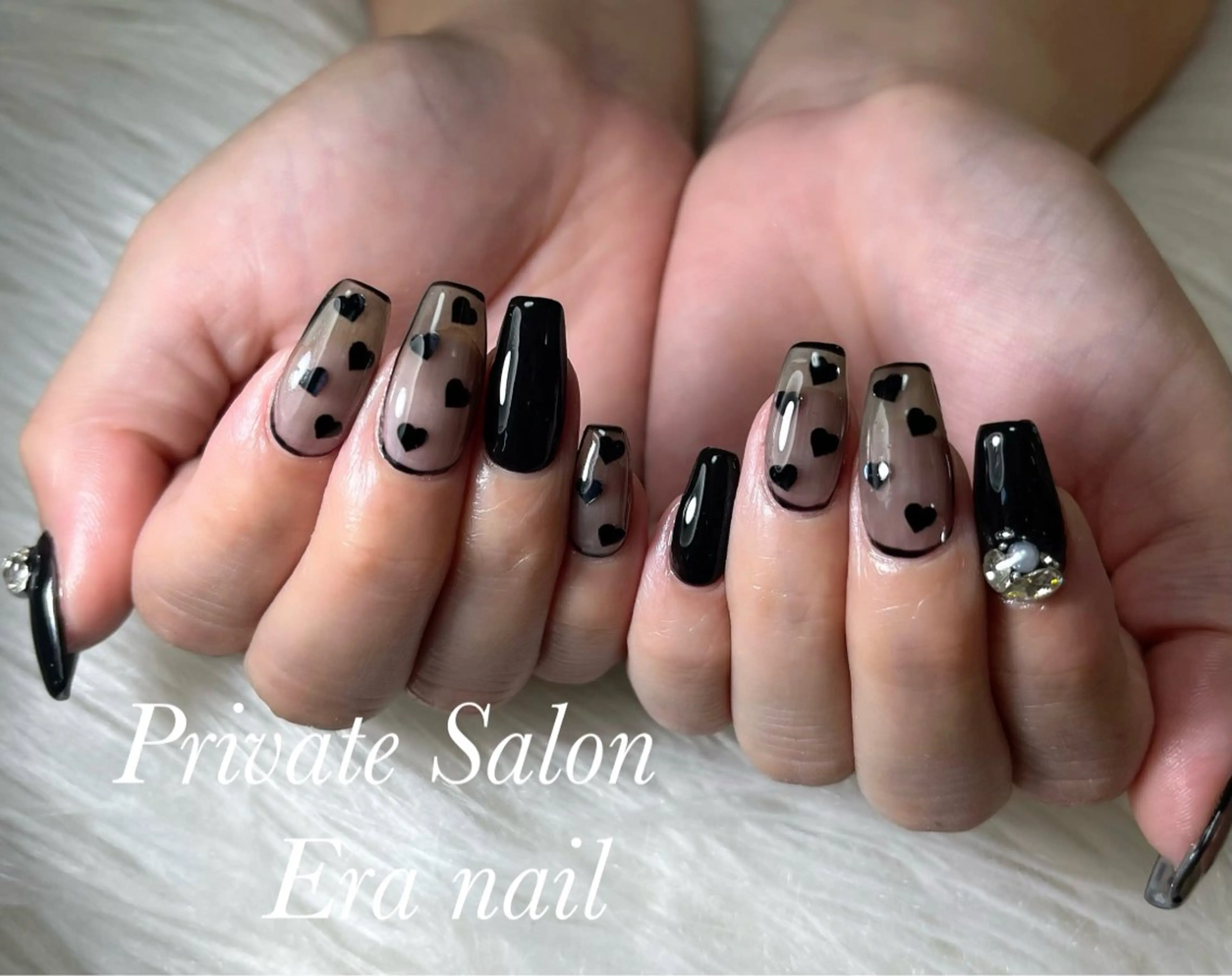 ネイル ハート ホログラムネイル Era nailのネイルデザイン