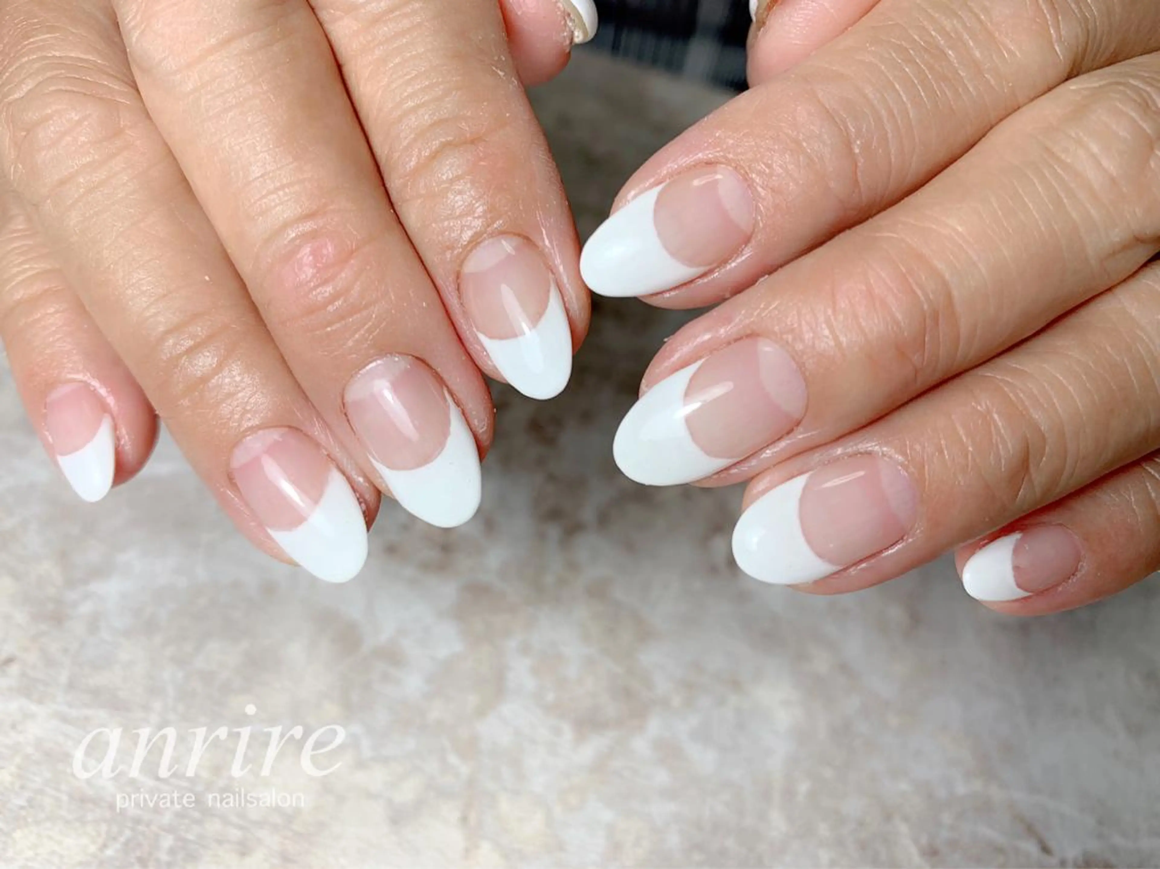 ネイル フレンチネイル オフィスネイル シンプルネイル ホワイト ハンドネイル nail salon anrire〜アンリール〜所属・nailsalon anrireのネイルデザイン