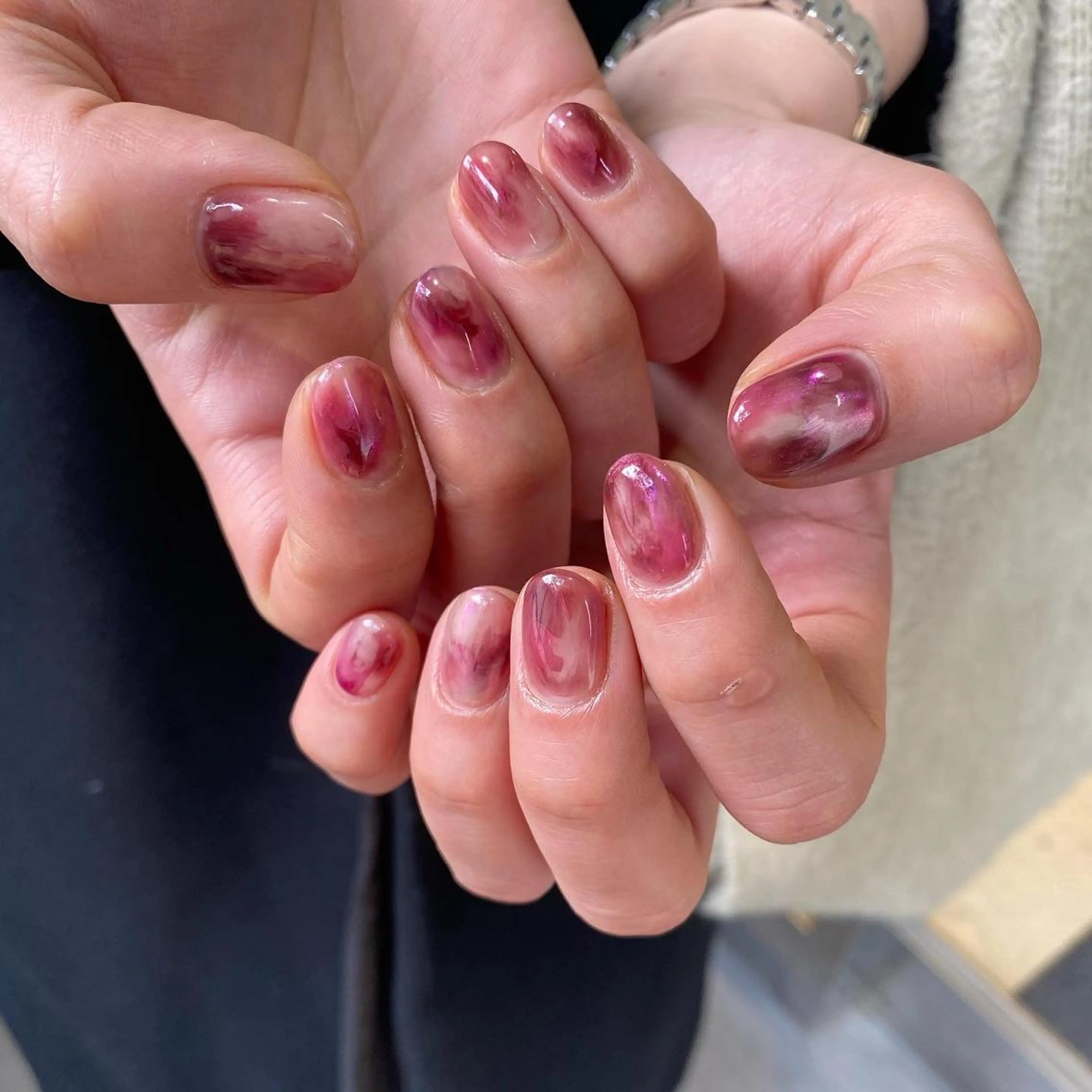 ネイル ピンク ハンドネイル nable.所属・栗林 実莉のネイルデザイン