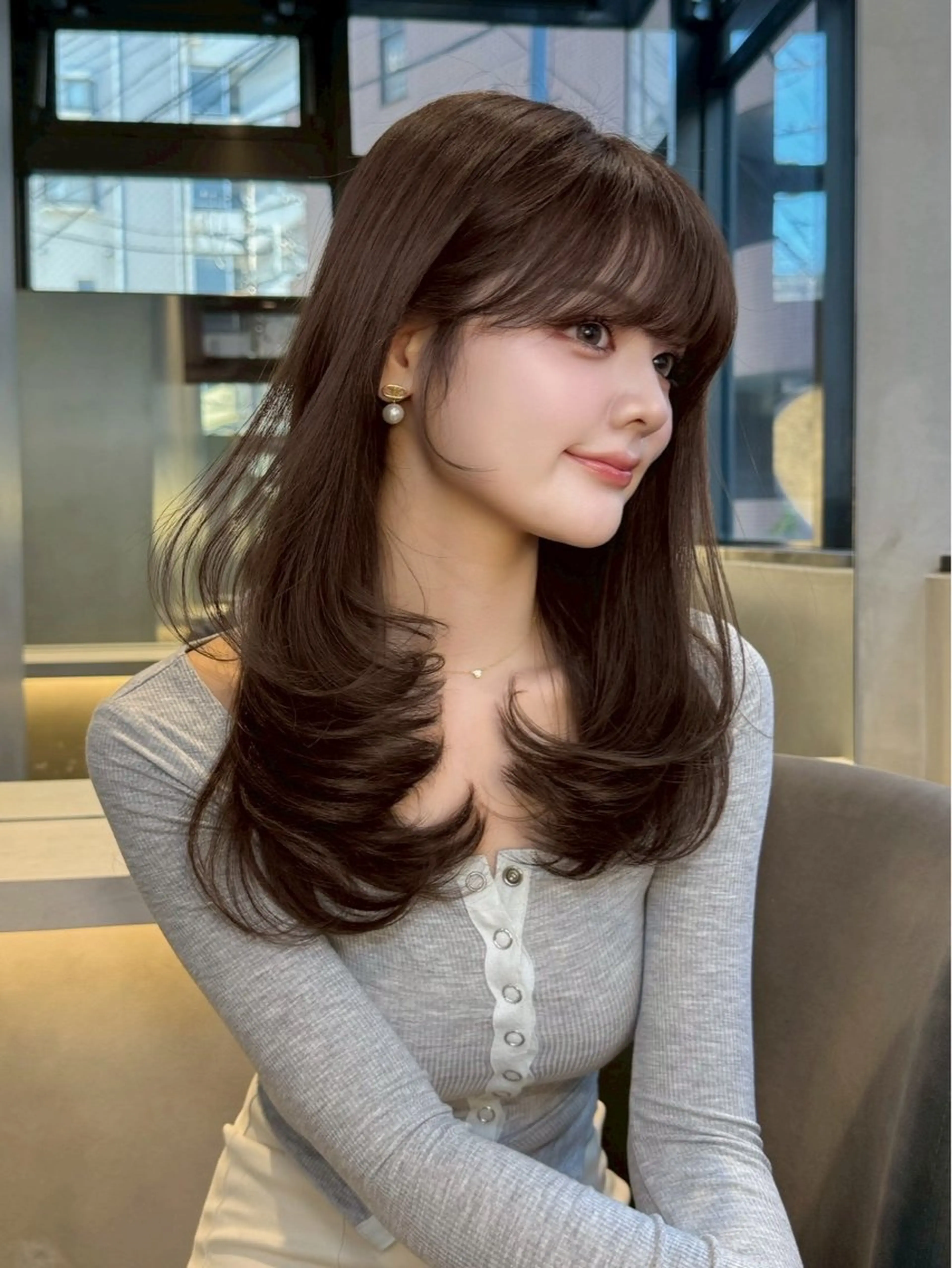 セミロング カラー ヘアアレンジ カット ヘアカラー トリートメント 美髪矯正🫧/ 吉田こうすけのヘアスタイル