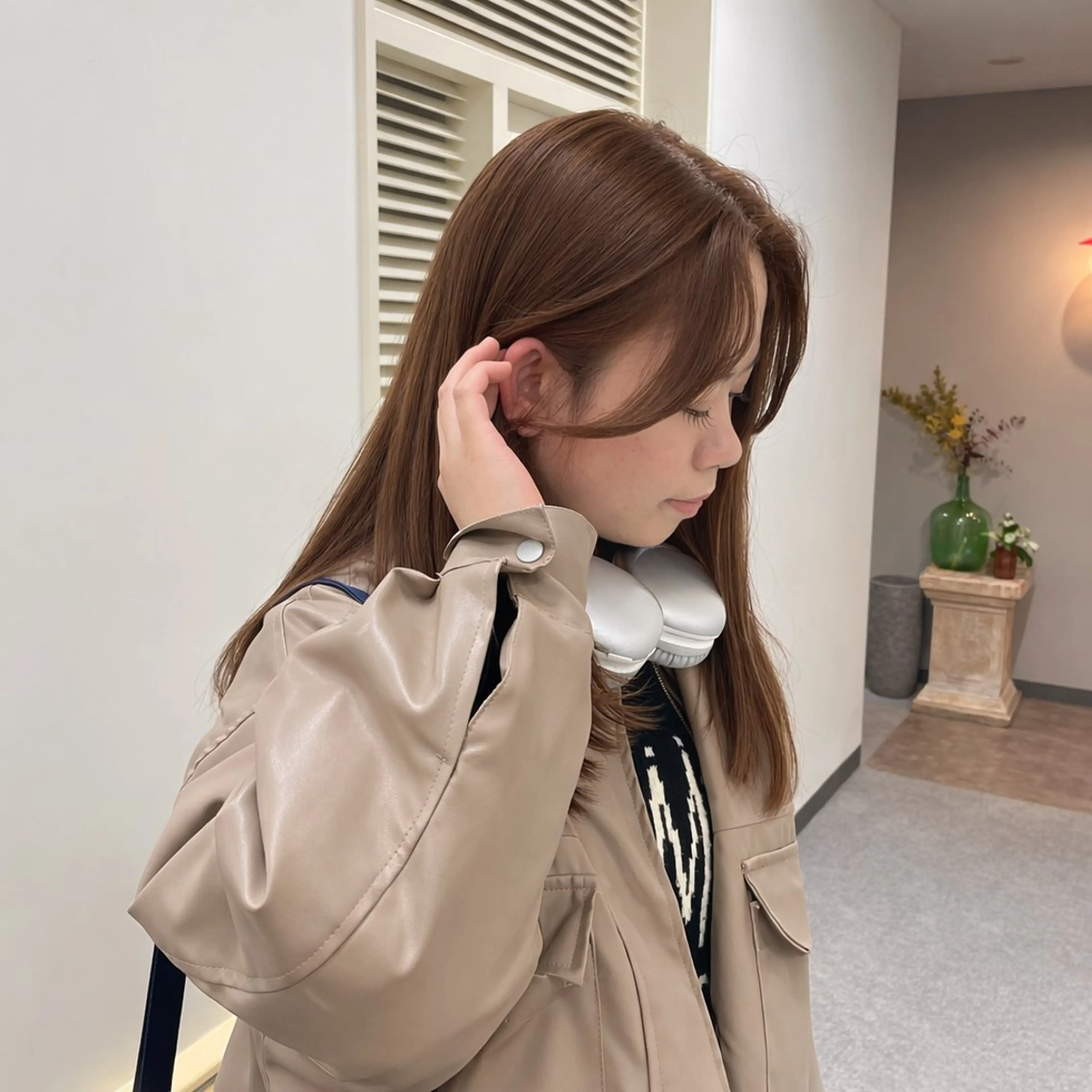 ロング カラー ベージュカラー ブリーチ ブラウンカラー ブリーチなしカラー オレンジ ヘアカラー ❄️透明感カラー / ハイトーン❄️WAOのヘアスタイル