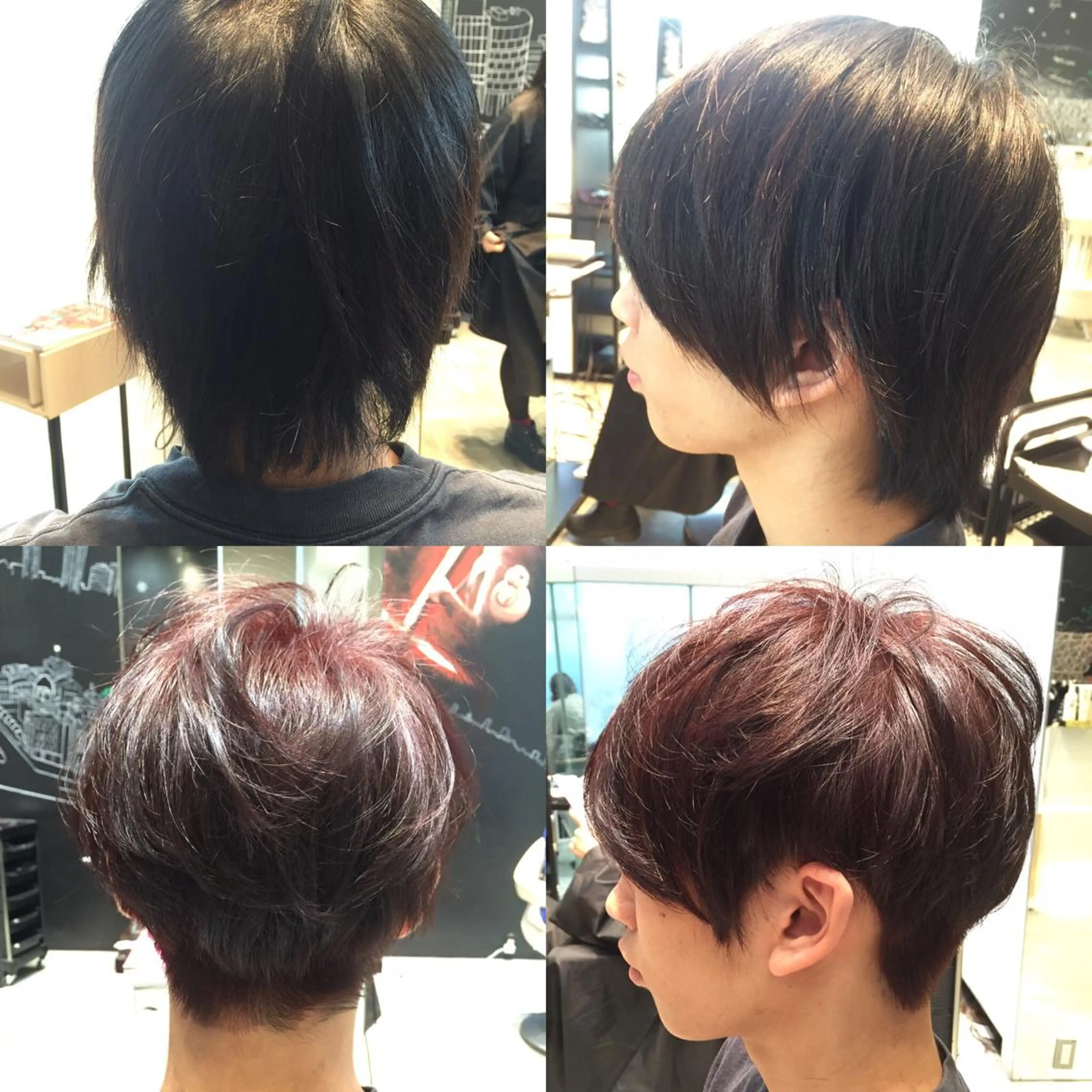 ショート カラー メンズ レッドカラー Re:ta KANZOのヘアスタイル