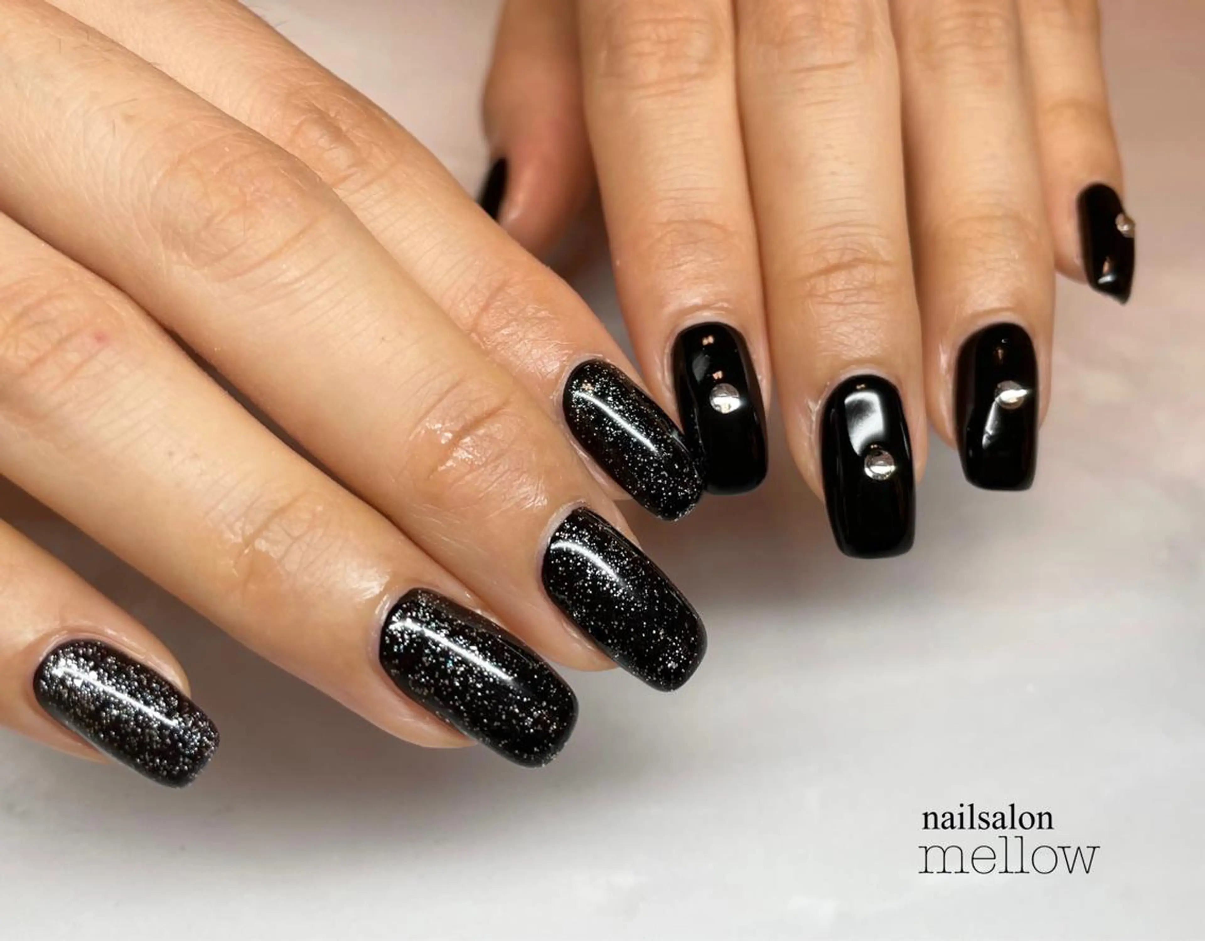 ネイル ラメ(グリッター) ストーンネイル 大山 浩美のネイルデザイン