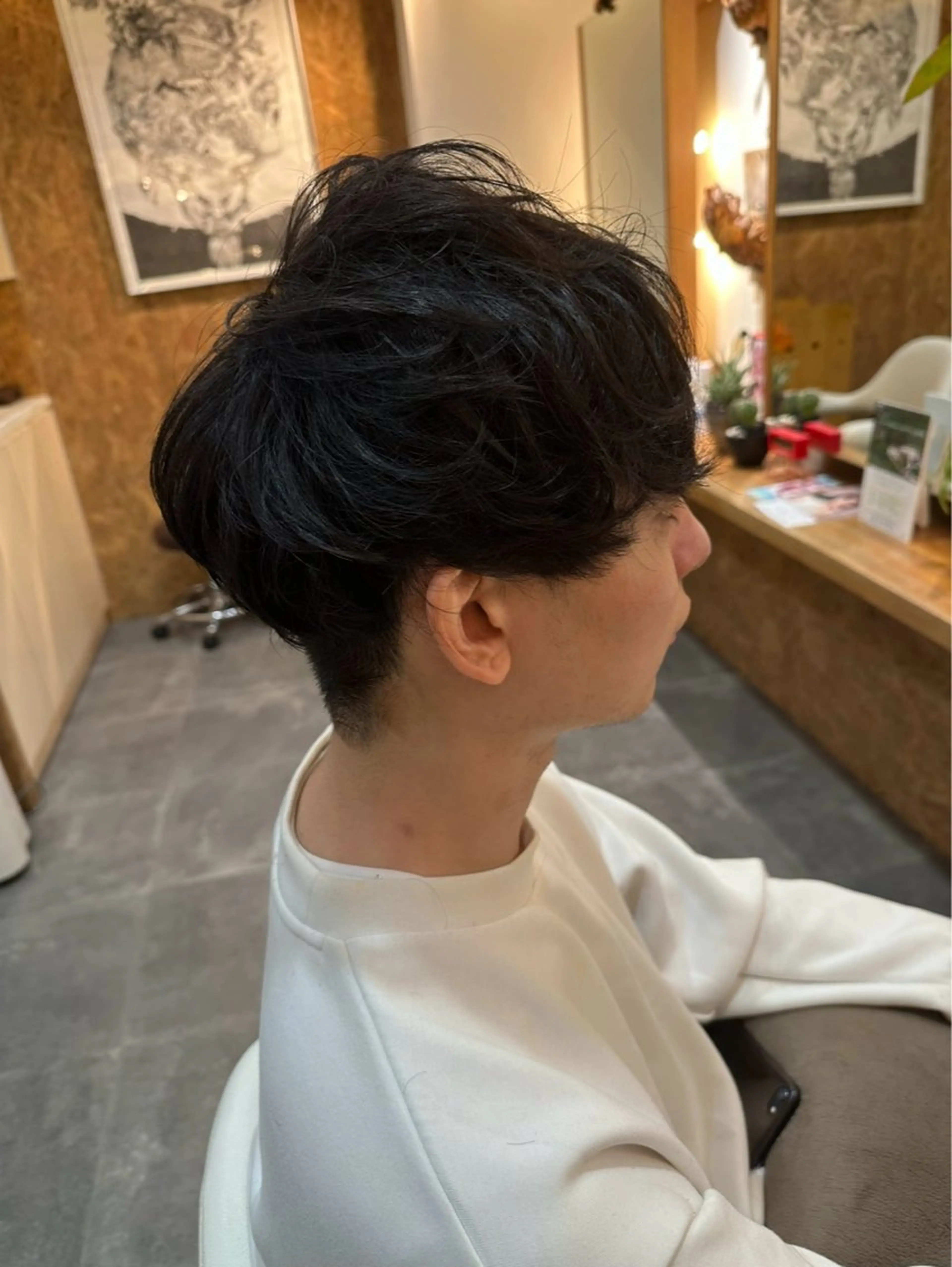 ショート パーマ メンズ カット パーマ 伊藤 聖也のヘアスタイル