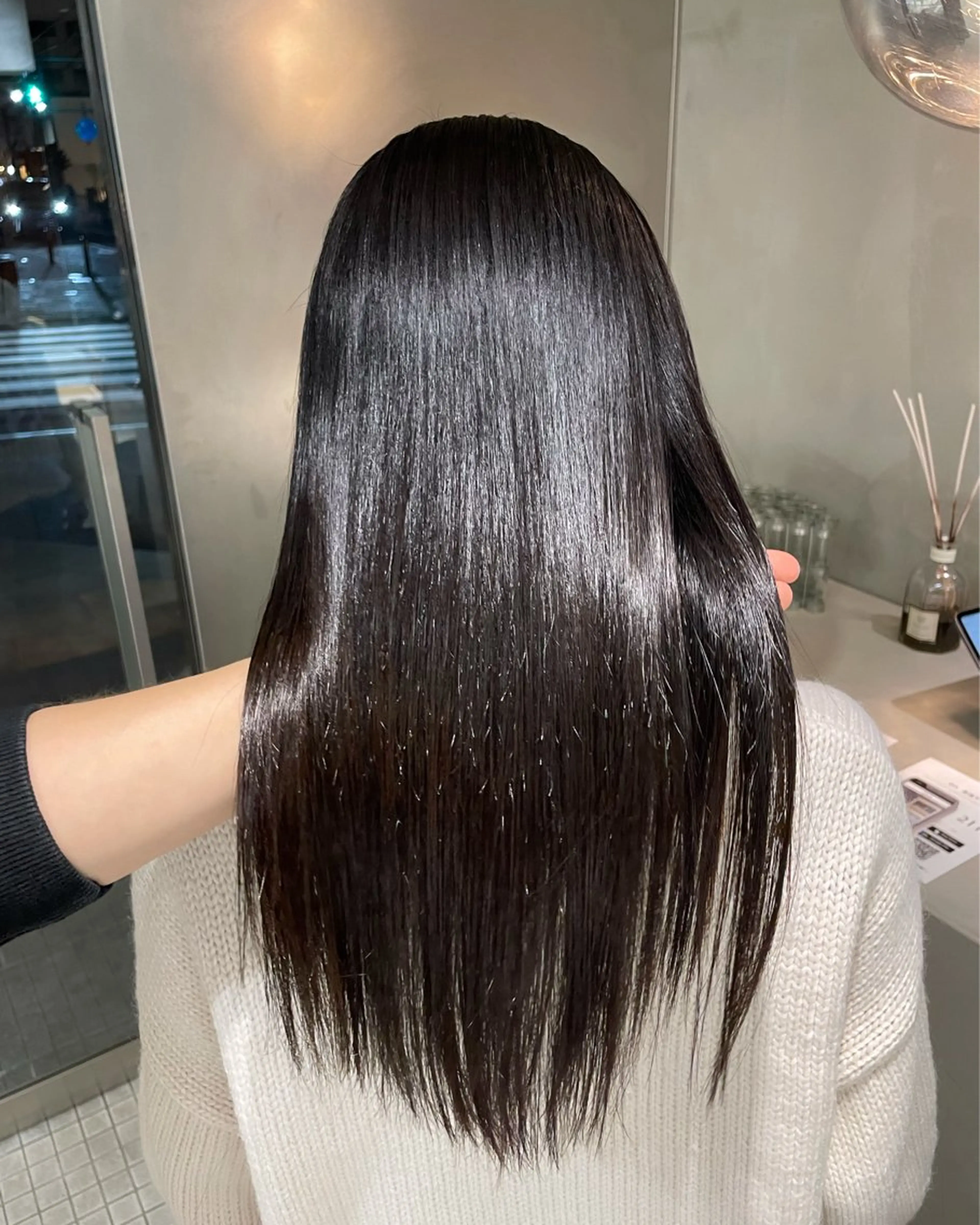 ロング カラー 縮毛矯正 頼金 愛海のヘアスタイル