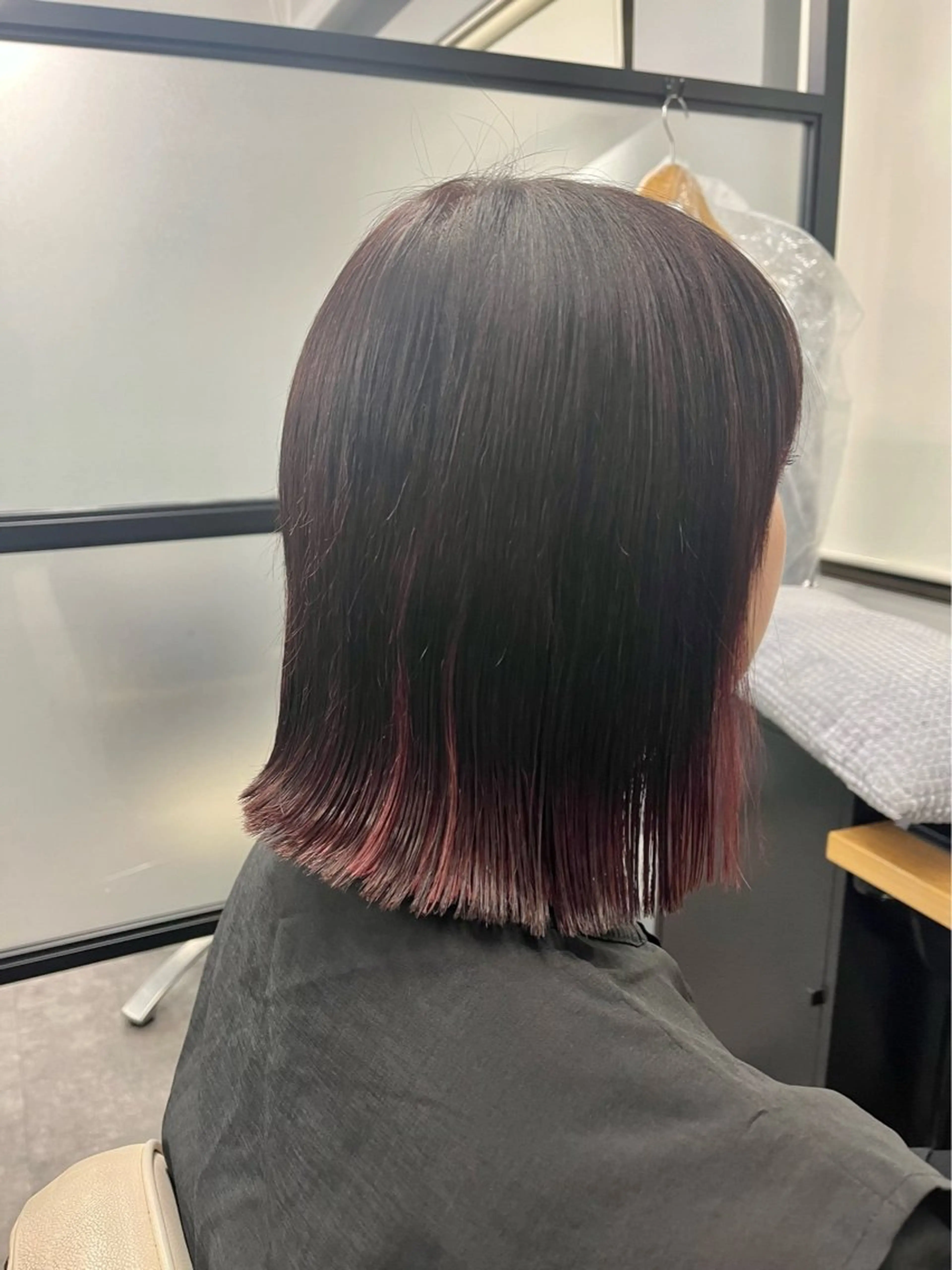 ミディアム カット ヘアカラー えぞう さおりのヘアスタイル