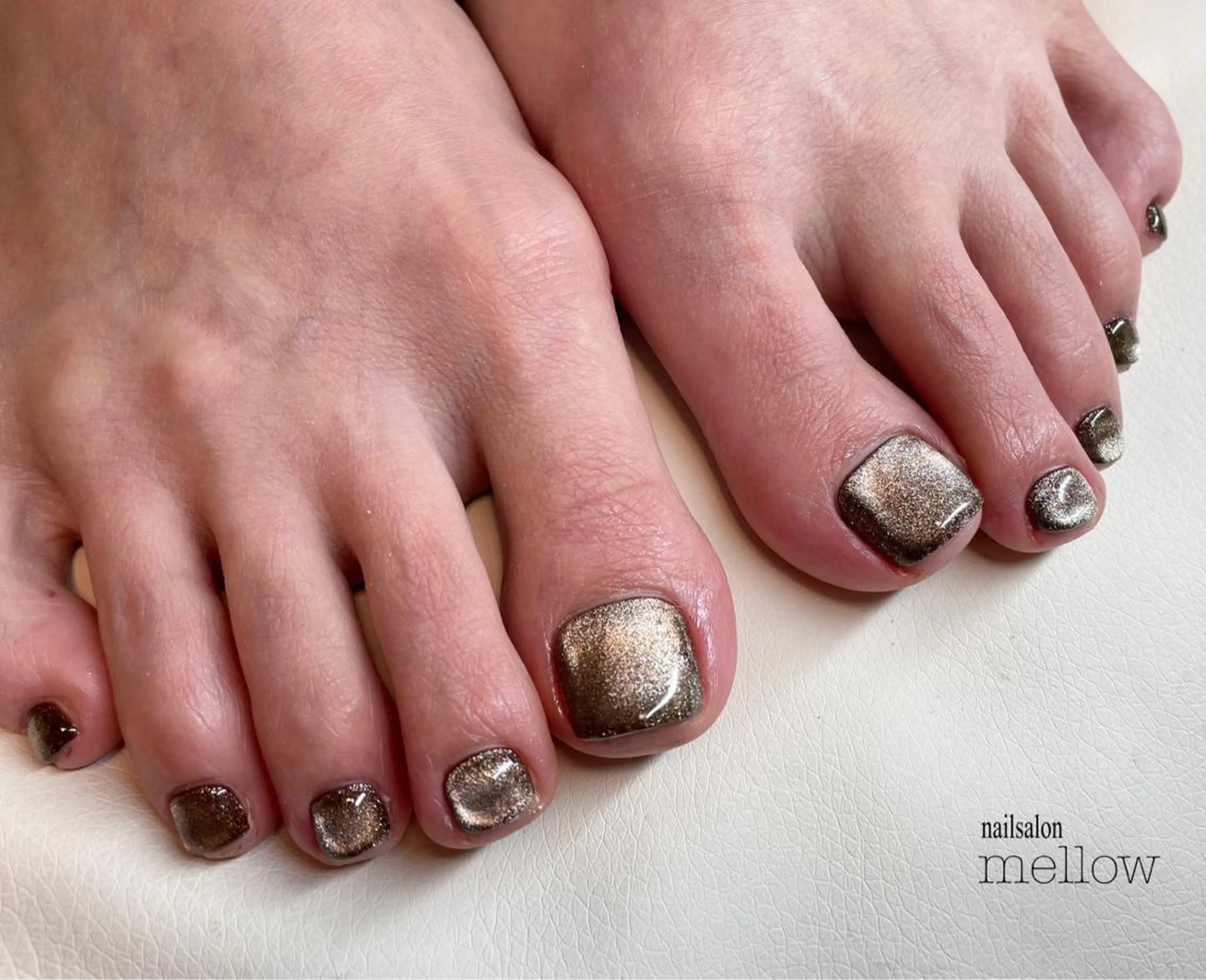 ネイル ブラウン マグネットネイル 大山 浩美のネイルデザイン