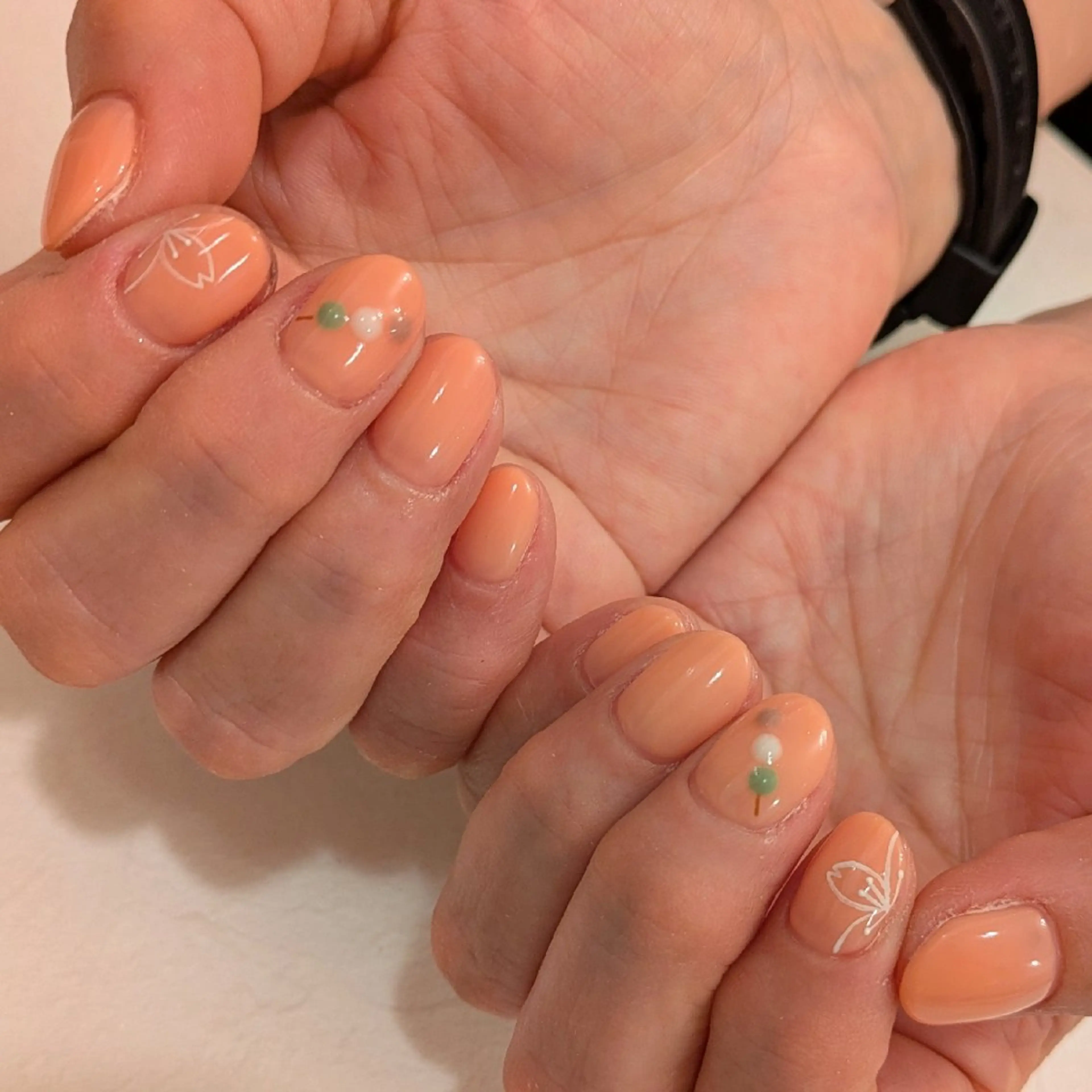 ネイル 桜ネイル ジェヌインネイル 河内のネイルデザイン