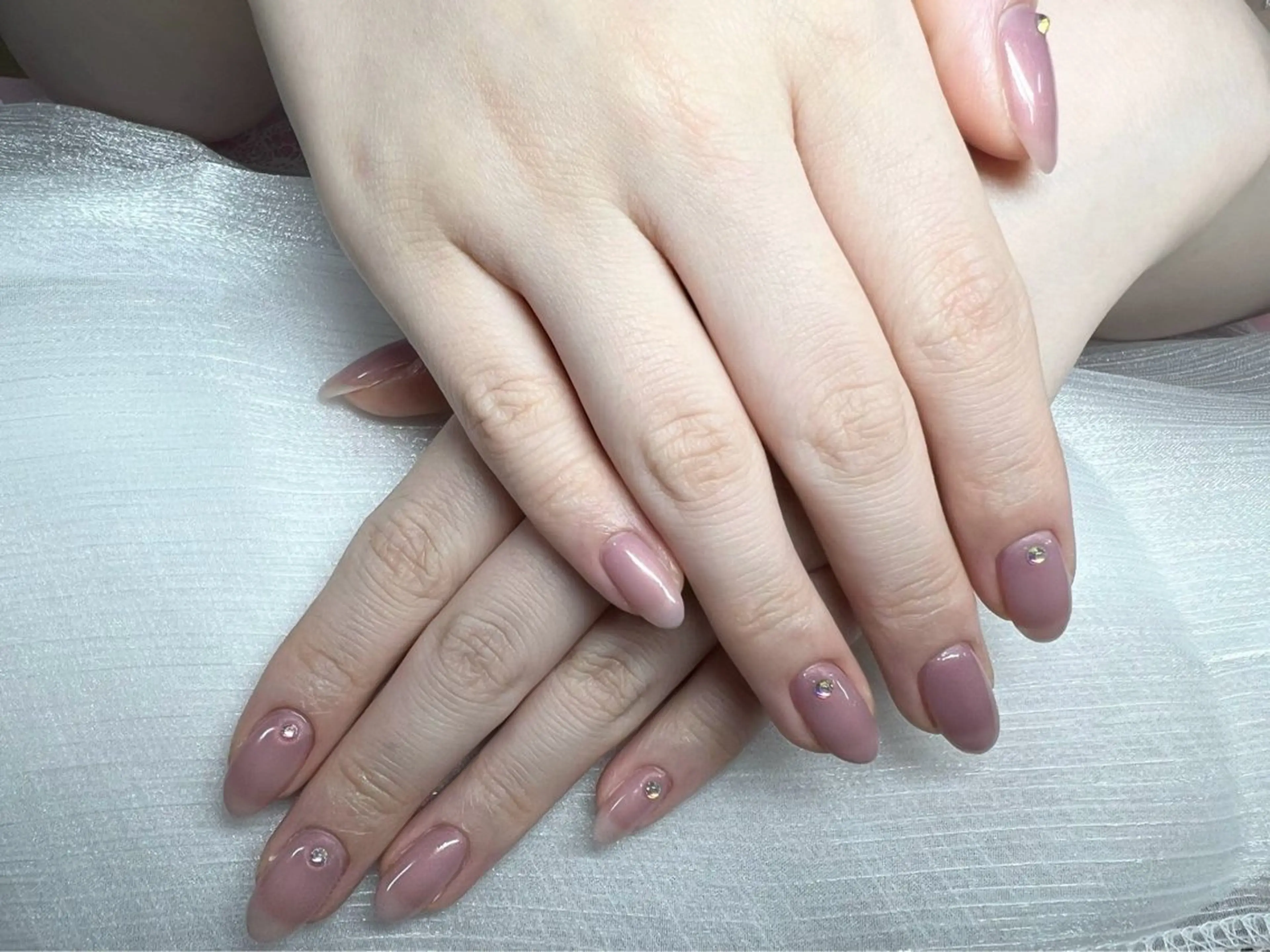 ネイル Kaka_ パラジェル、長さだしのネイルデザイン