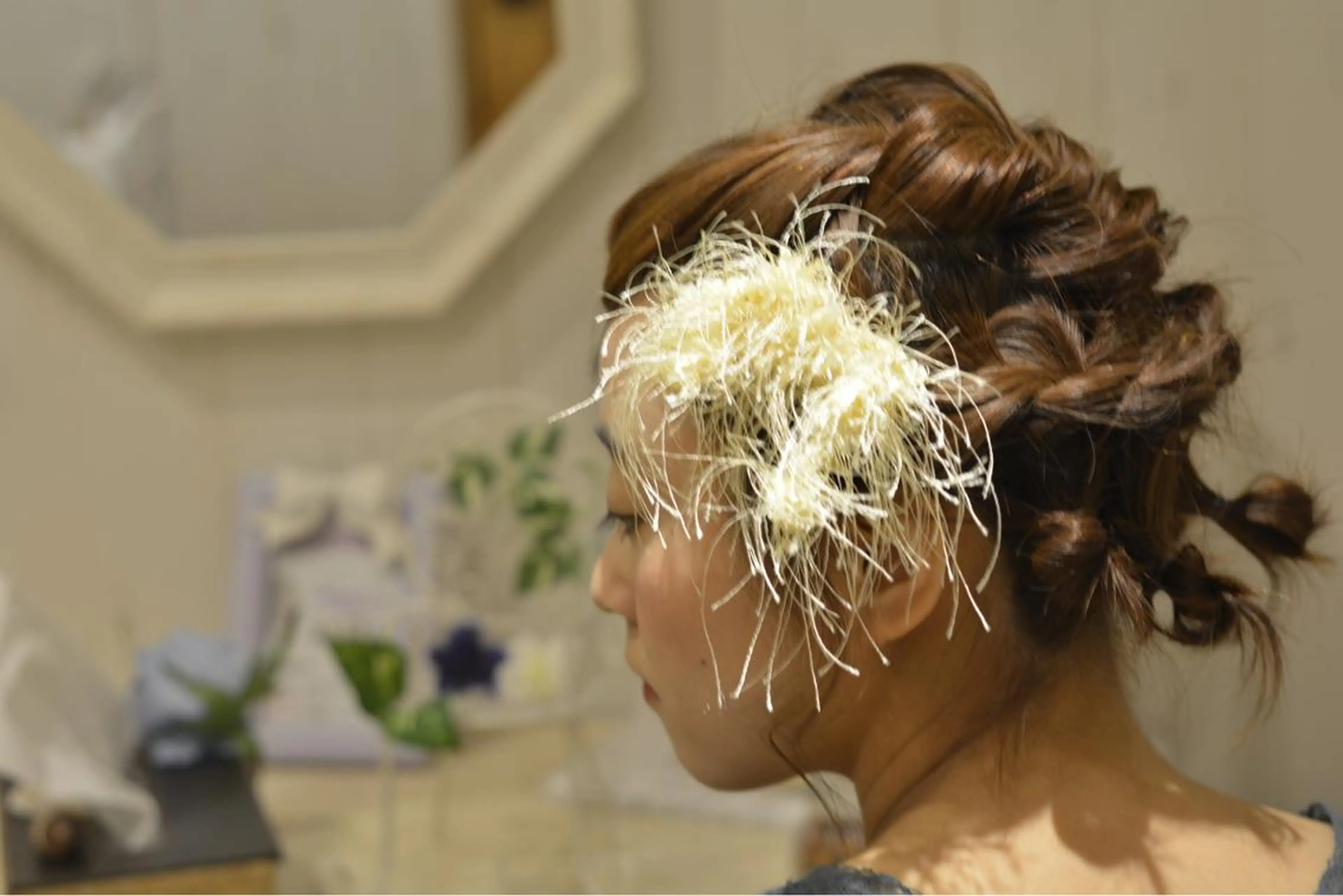 ショート ミディアム カラー パーマ ヘアアレンジ 🥛洒落髪小顔cut なら龍崎🥛のヘアスタイル