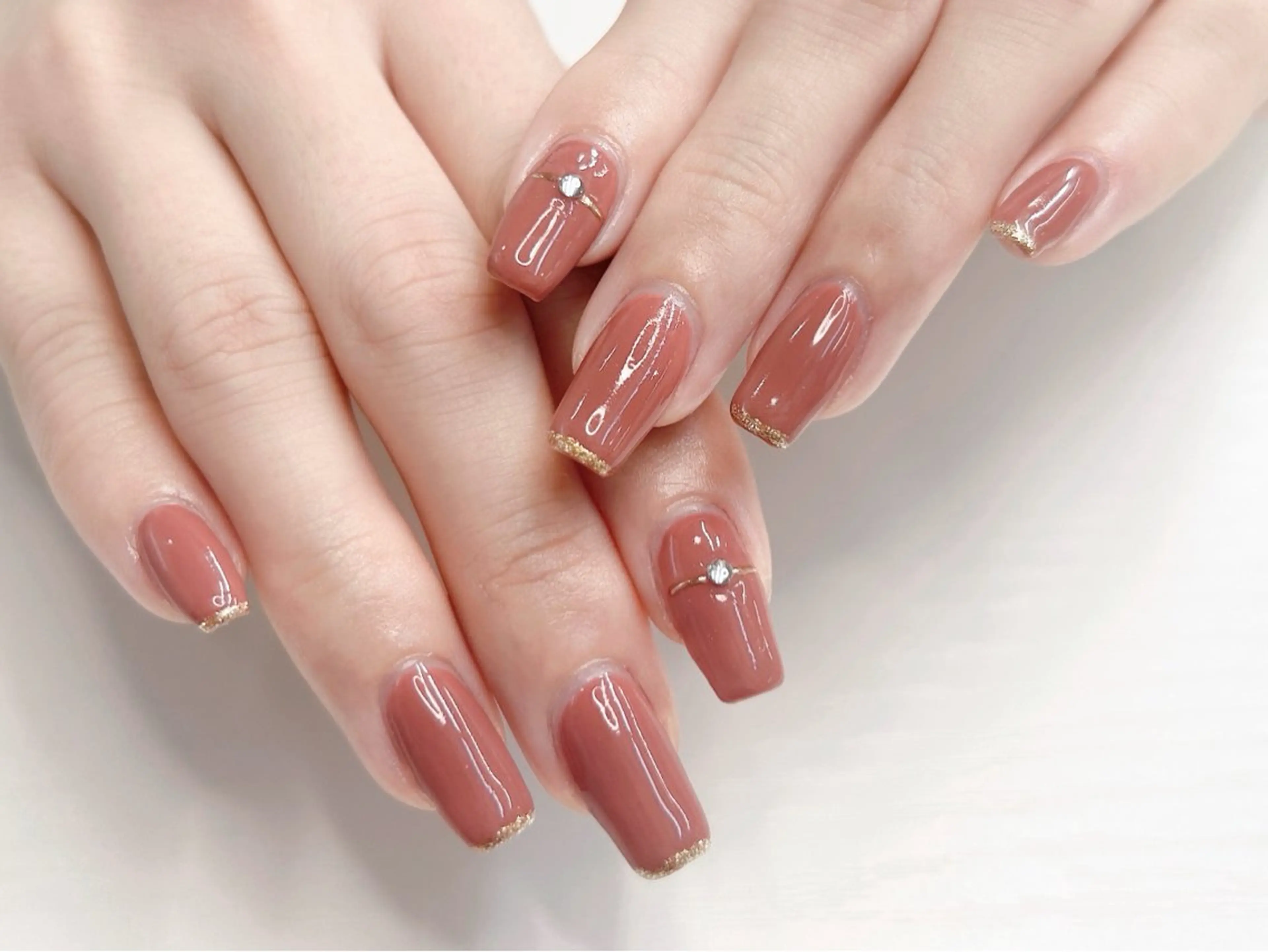 ネイル 桜ネイル フレンチネイル オフィスネイル シンプルネイル ハンドネイル Forca total studio所属・Forca Airaのネイルデザイン