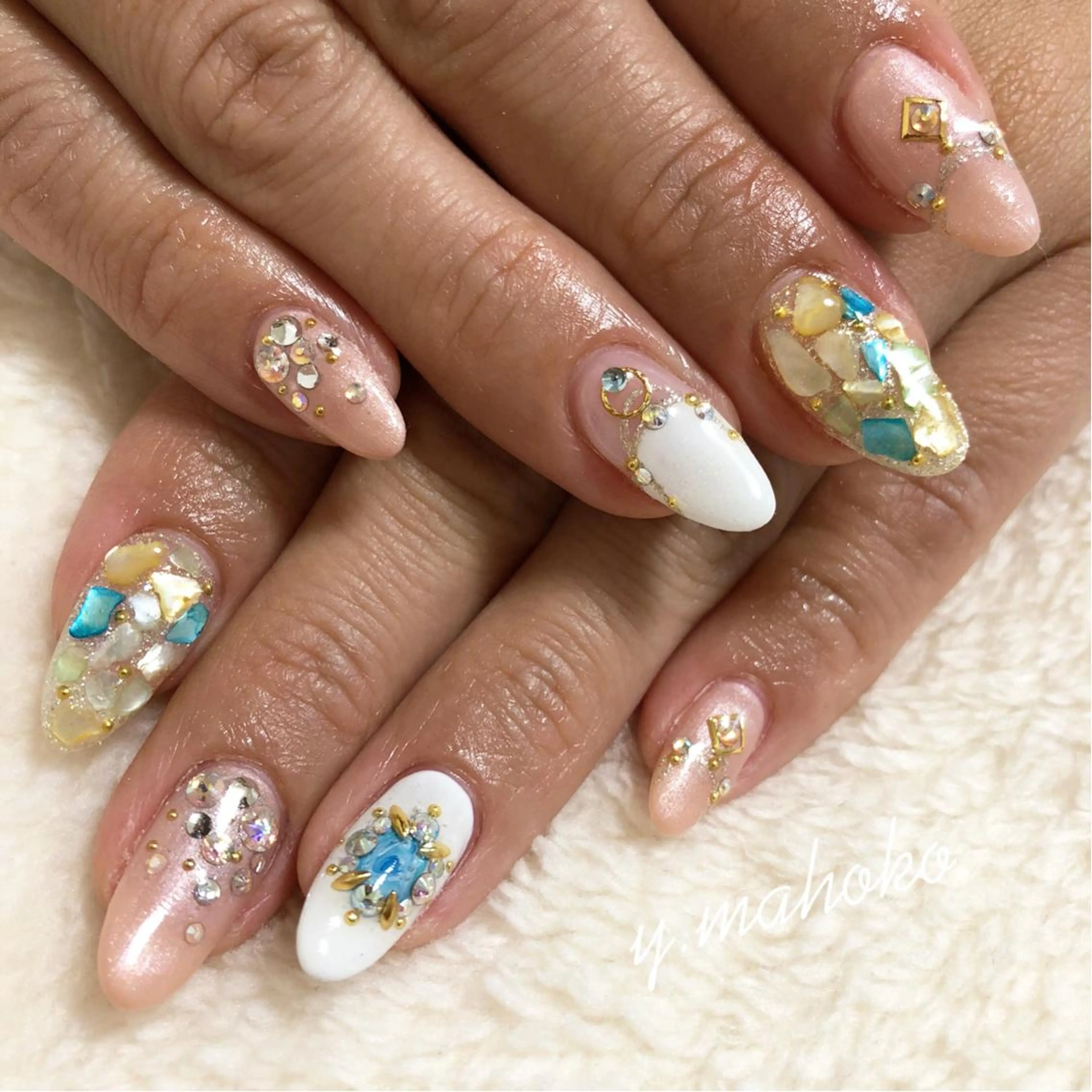ネイル ハンドネイル She nail studio 原宿所属・パラジェル有/ スカルプ/mahoのネイルデザイン