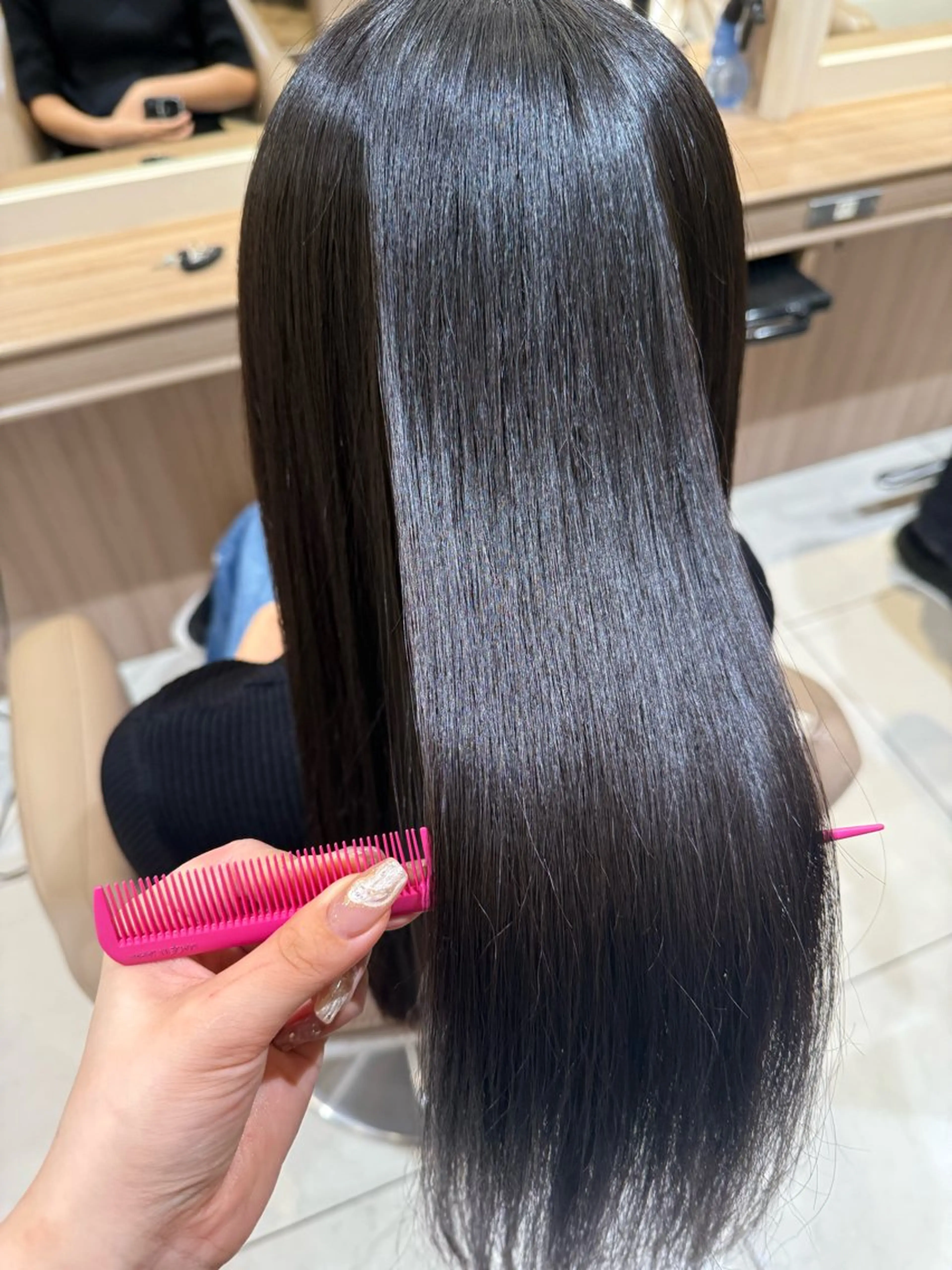 ロング パーマ カット 縮毛矯正 トリートメント 韓国ヘアメイク🎀/ 縮毛矯正✨山本媛香のヘアスタイル