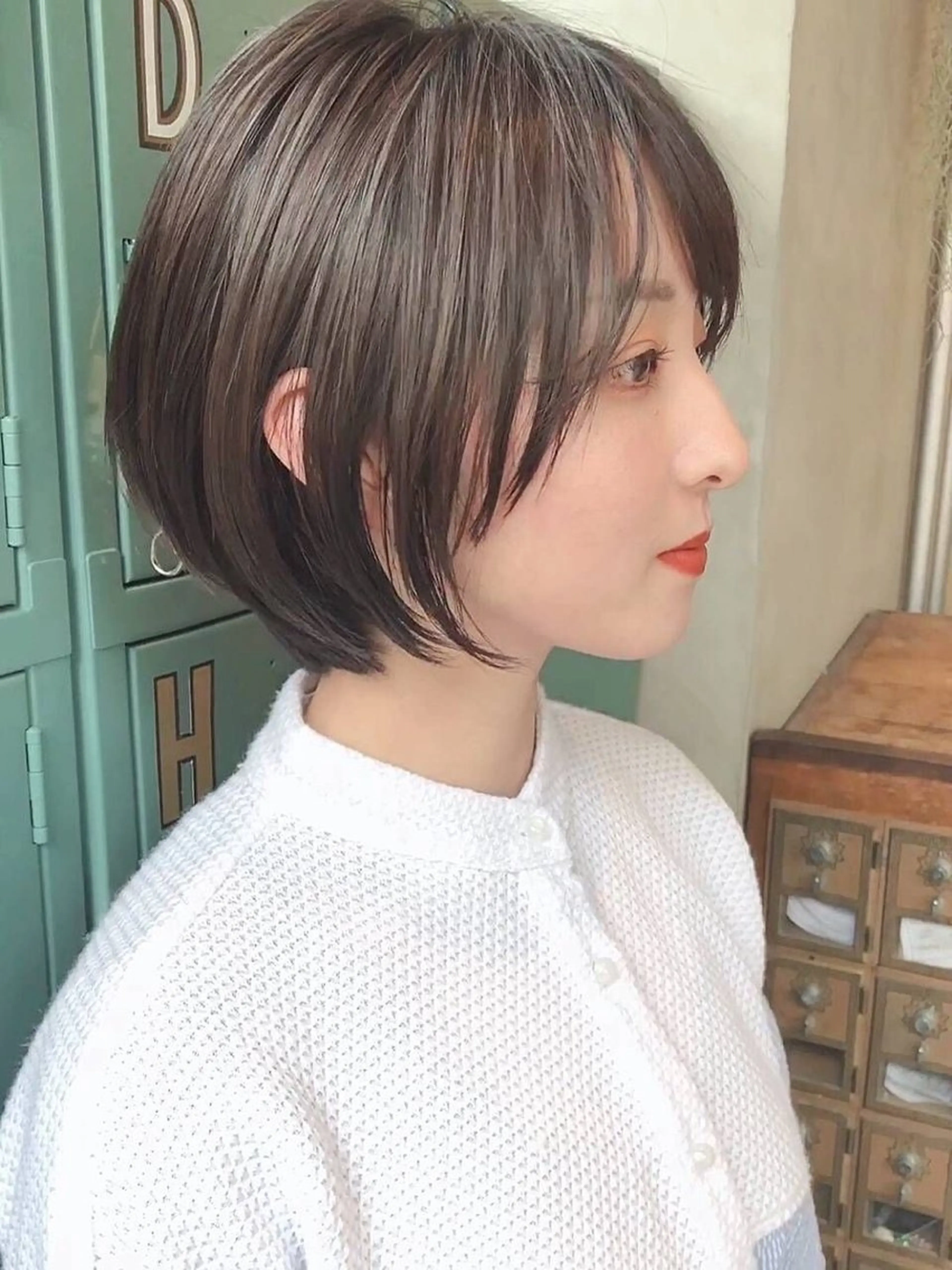 ショート 丸みショート ショートヘア ブリーチなし/透明感 /ショート/大世のヘアスタイル