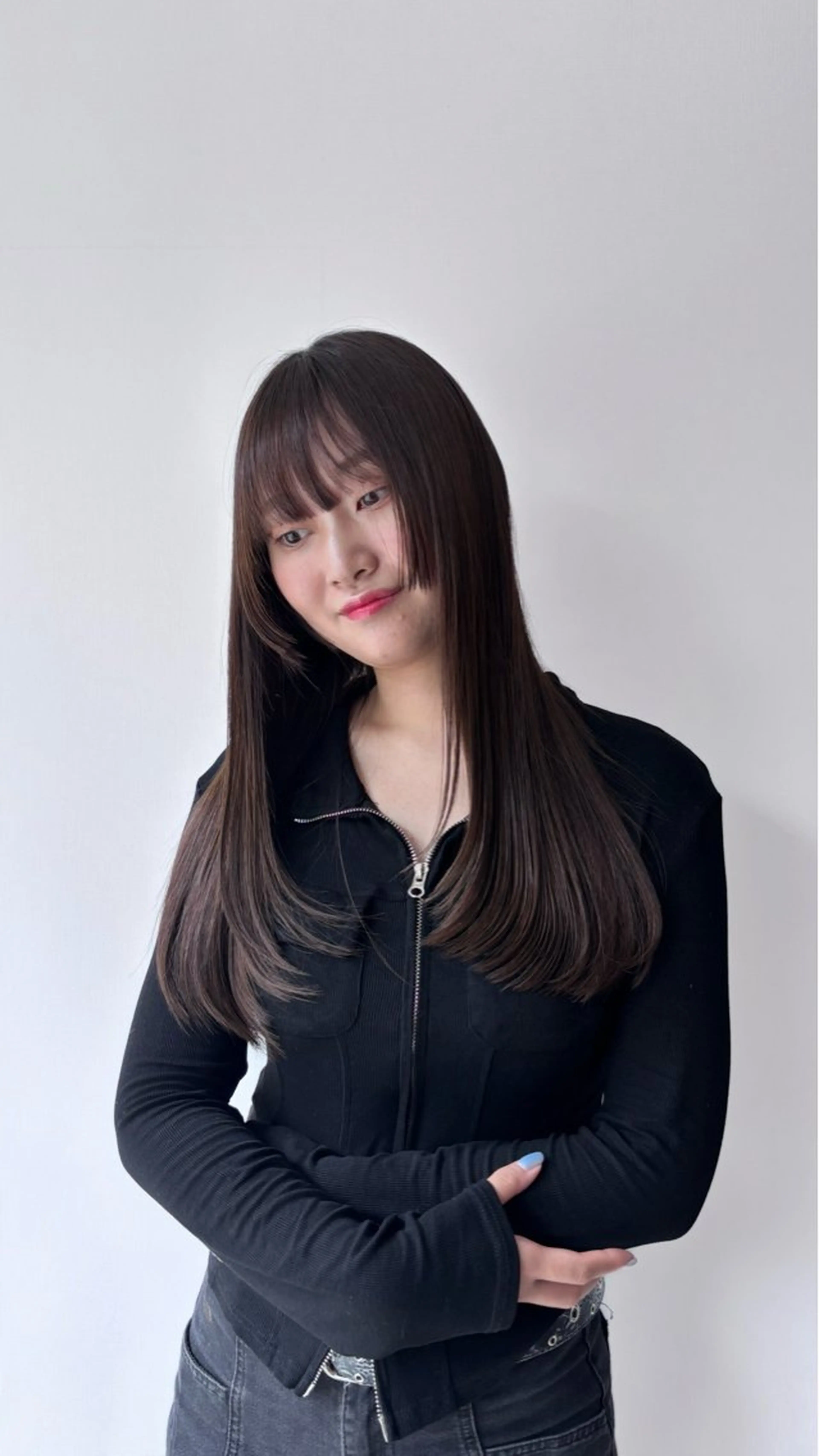 ロング カット 縮毛矯正 トリートメント midori osawaのヘアスタイル