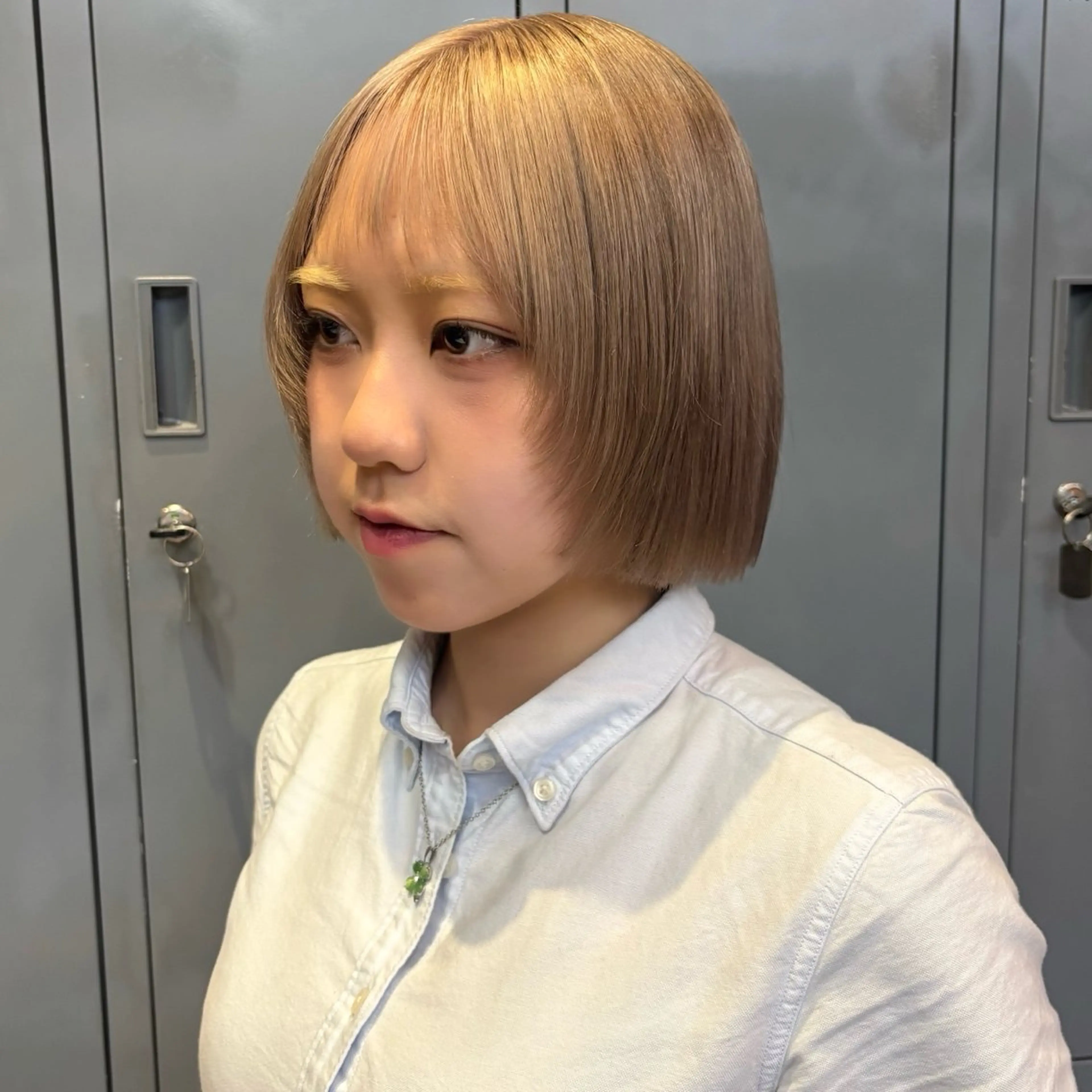 ショート カット ヘアカラー トリートメント 🍎似合わせハイトー ン🍎ののかのヘアスタイル