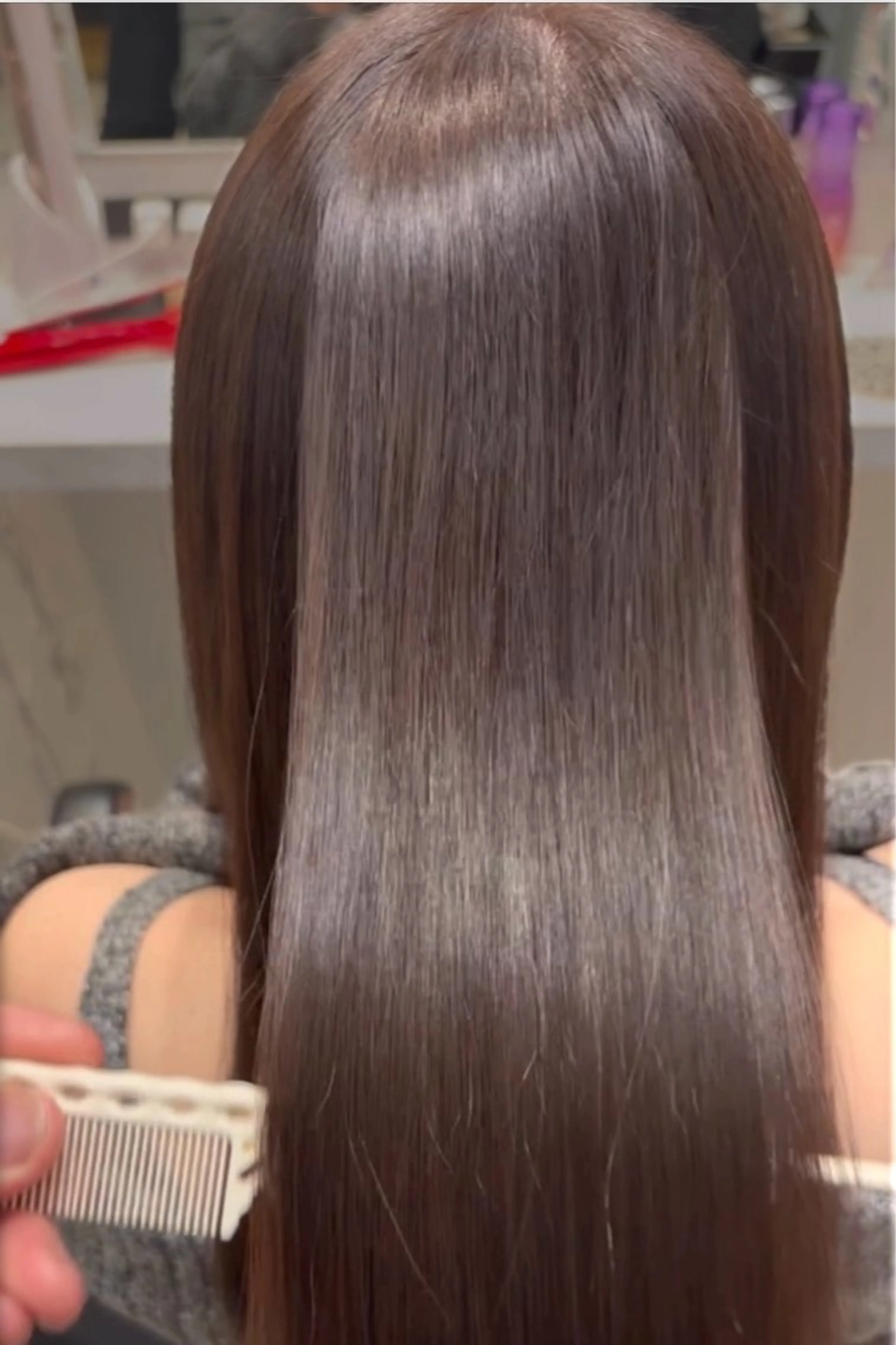セミロング カラー SALOWIN梅田　　サロウィン所属・縮毛•酸性矯正特化/ 美髪•髪質改善/KJのヘアスタイル