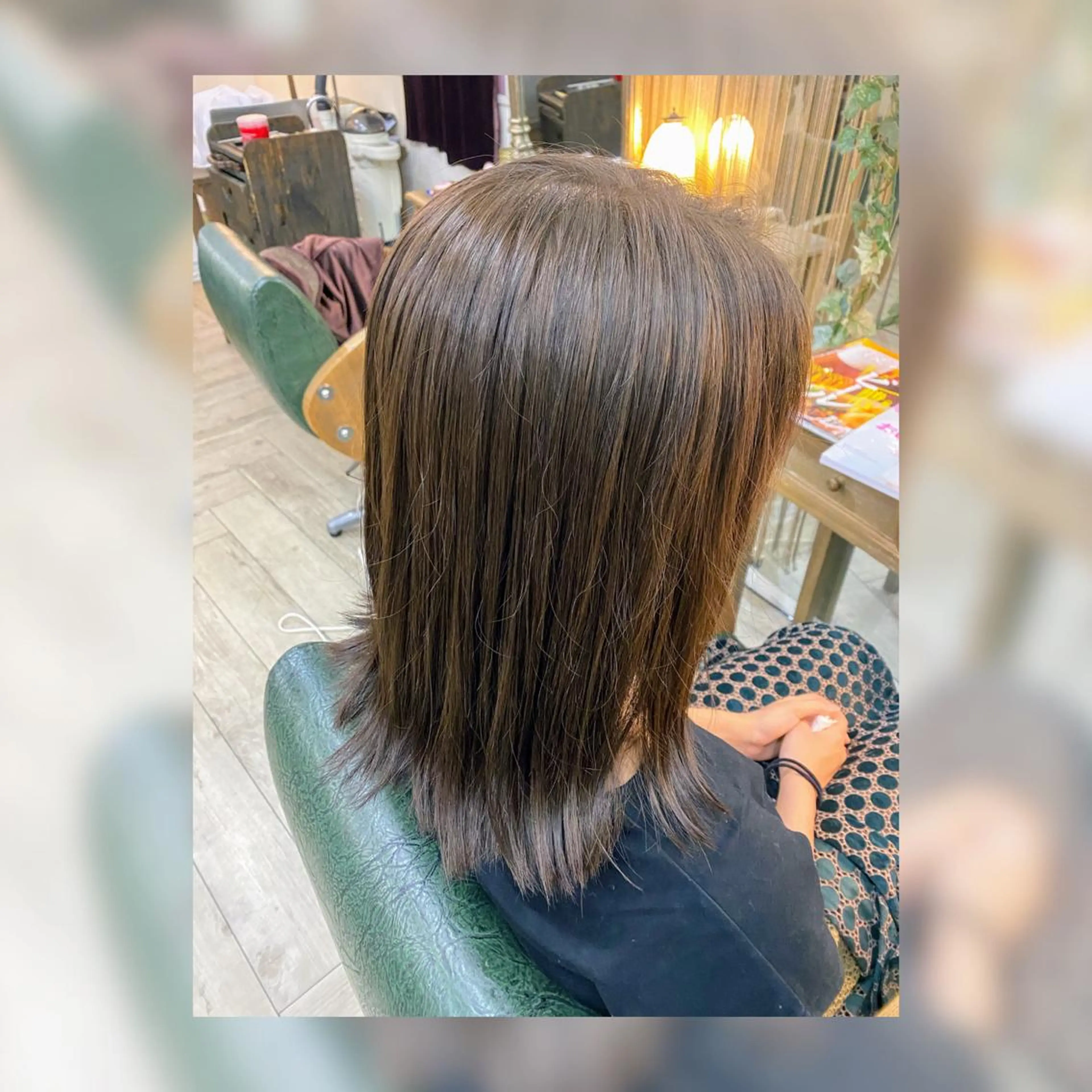 ミディアム カラー アッシュ 髪質改善/縮毛矯正 艶髪🔥高杉のヘアスタイル