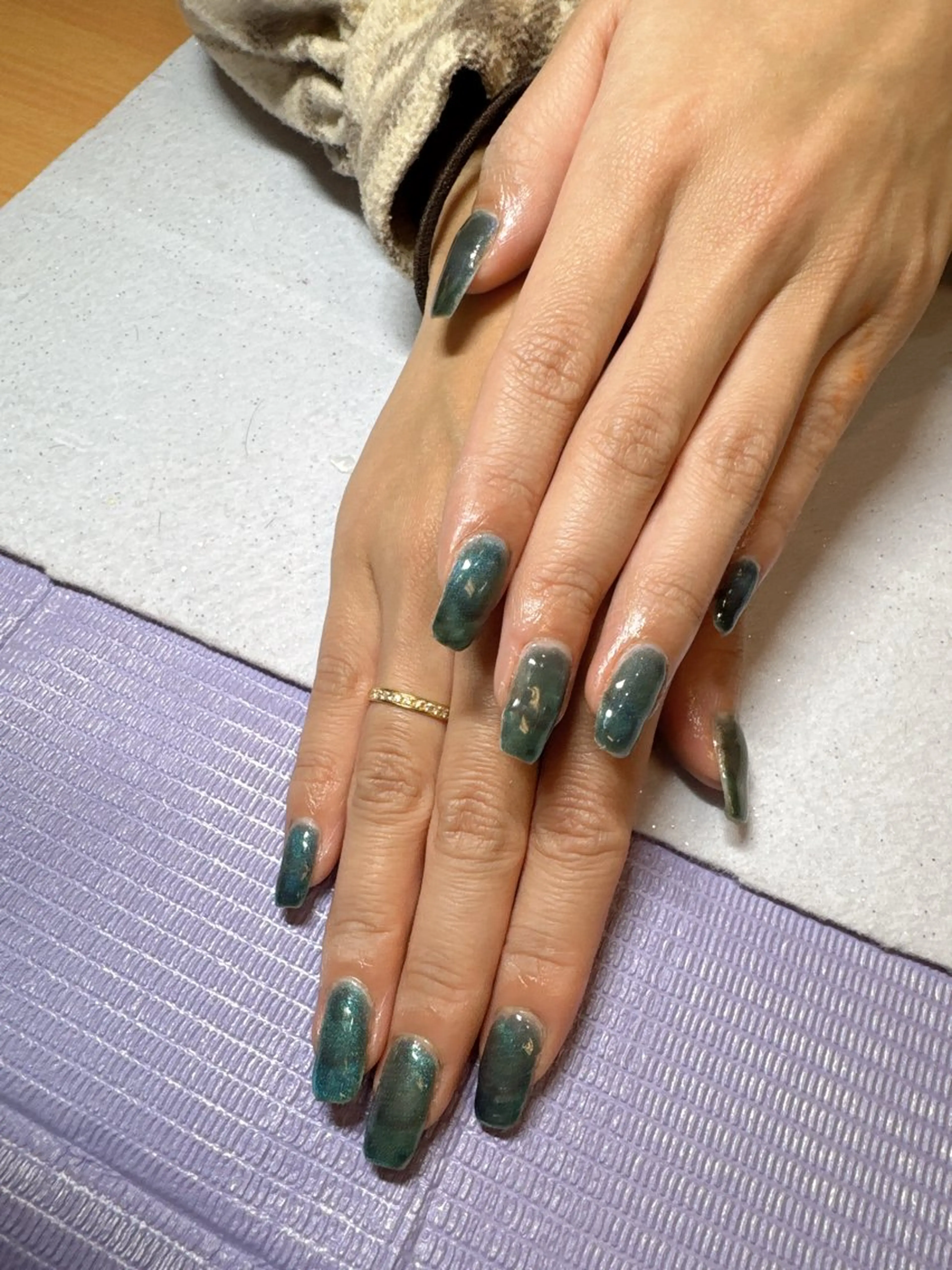 ネイル ロングネイル マグネットネイル クーペアセック あやののネイルデザイン