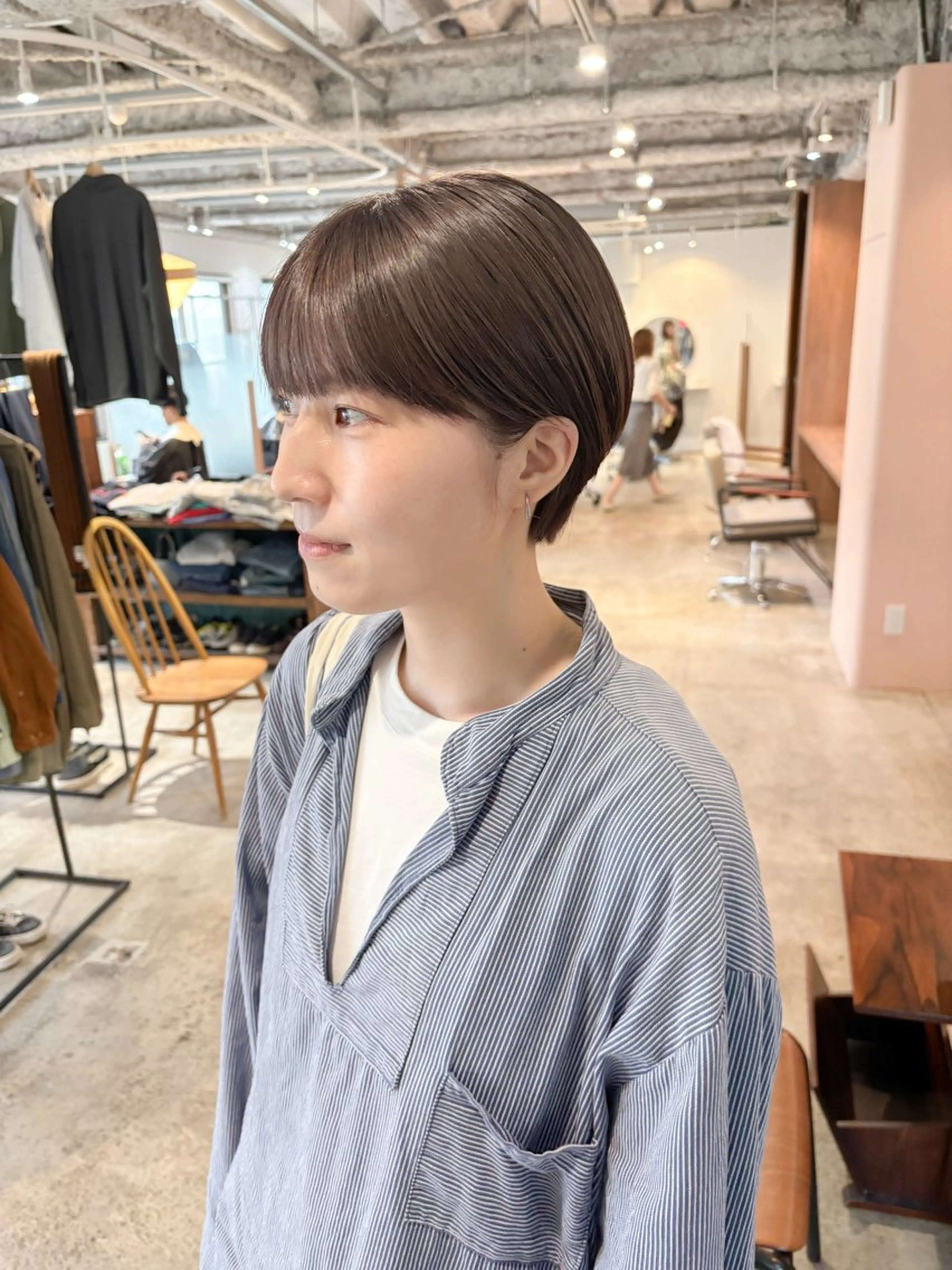 ショート カラー 丸みショート ショートヘア カット ヘアカラー トリートメント Takuma Suzuki中目黒のヘアスタイル
