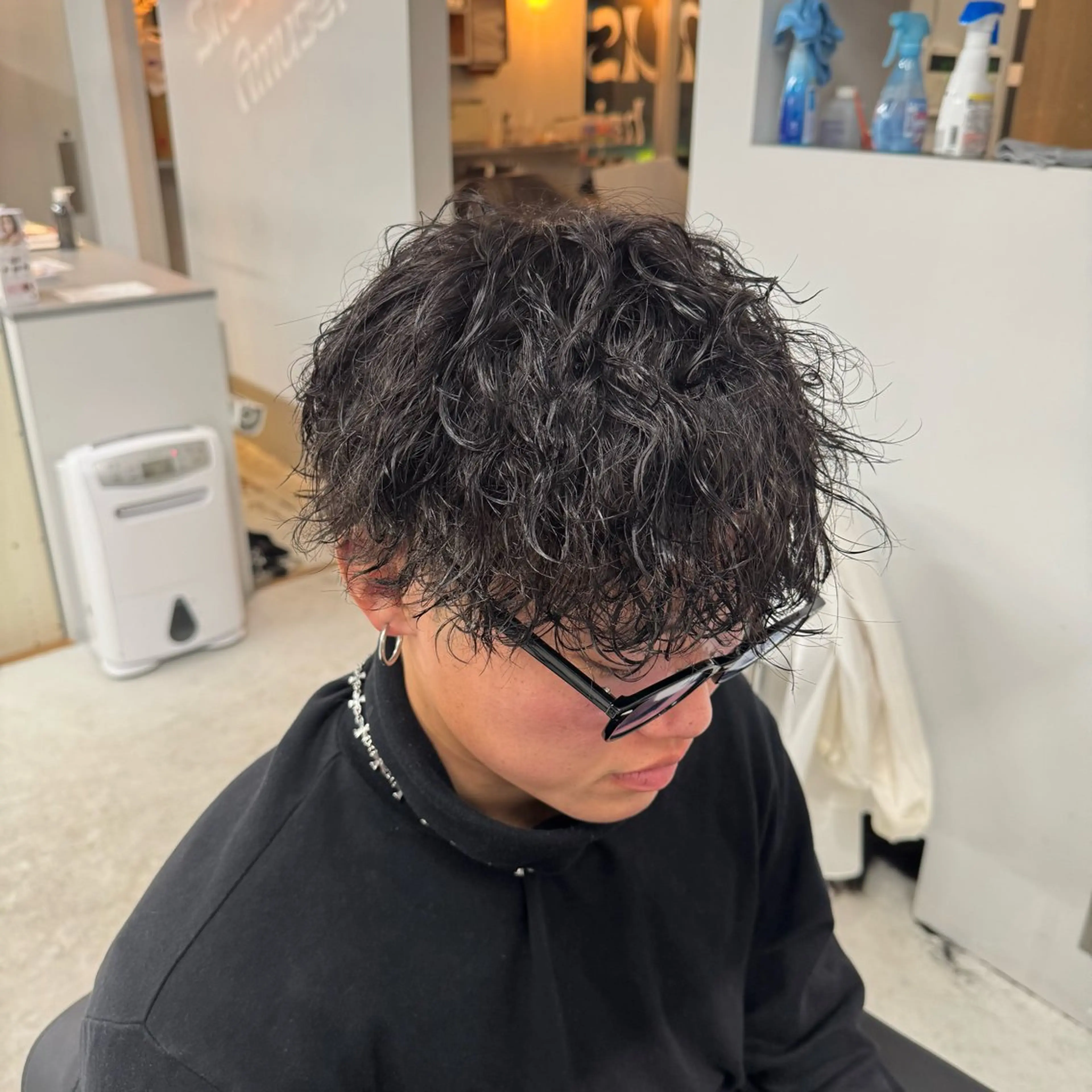 ショート パーマ 村松　和磨/ケアブ リーチ/メンズパーマのヘアスタイル