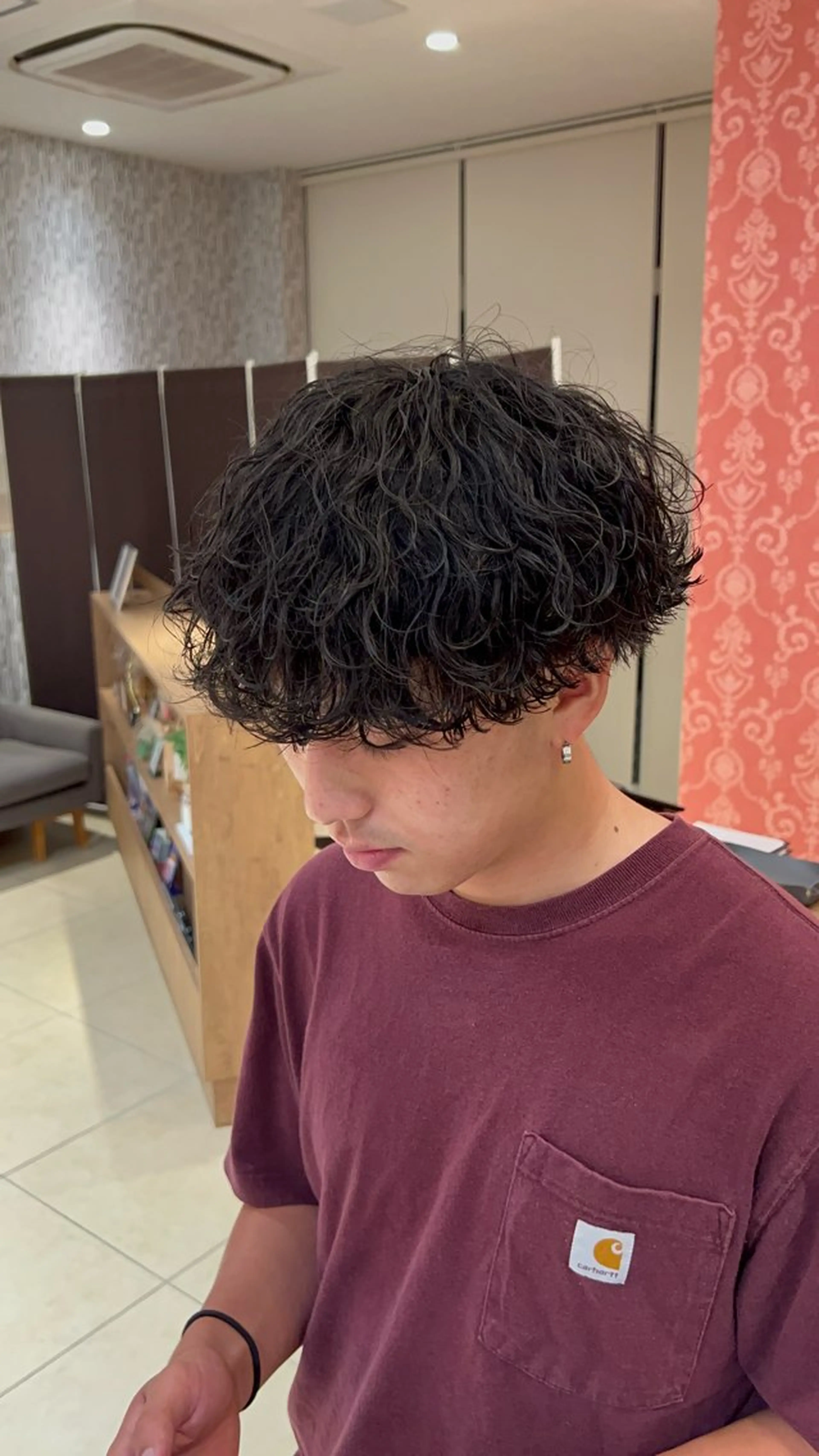 パーマ メンズ メンズパーマ 波巻きパーマ BLEACHi江俣店 齋藤仁夢のヘアスタイル