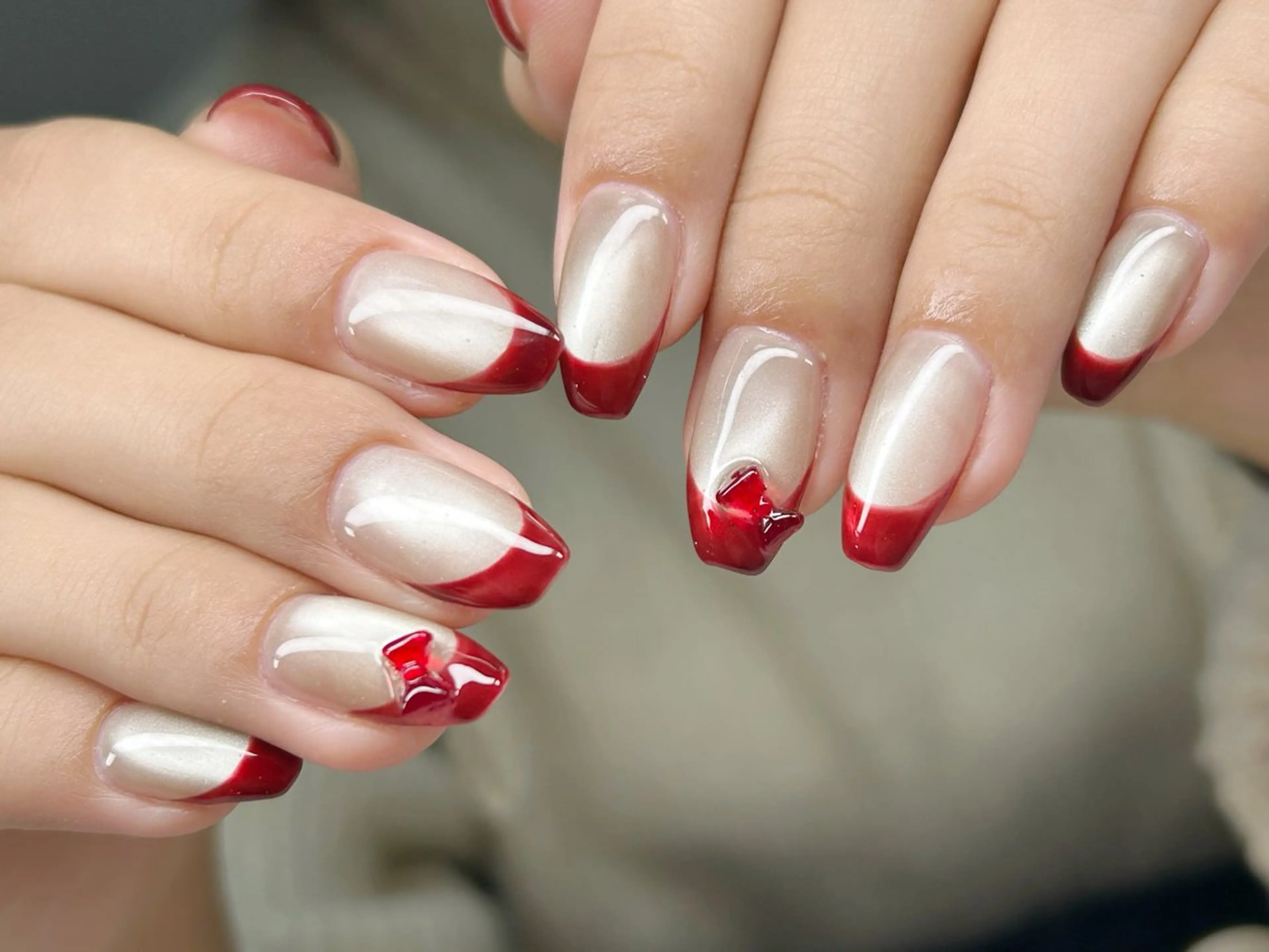 ネイル アートネイル チークネイル 成人式 入学式 長さ出し ハンドネイル Lino Nailのネイルデザイン