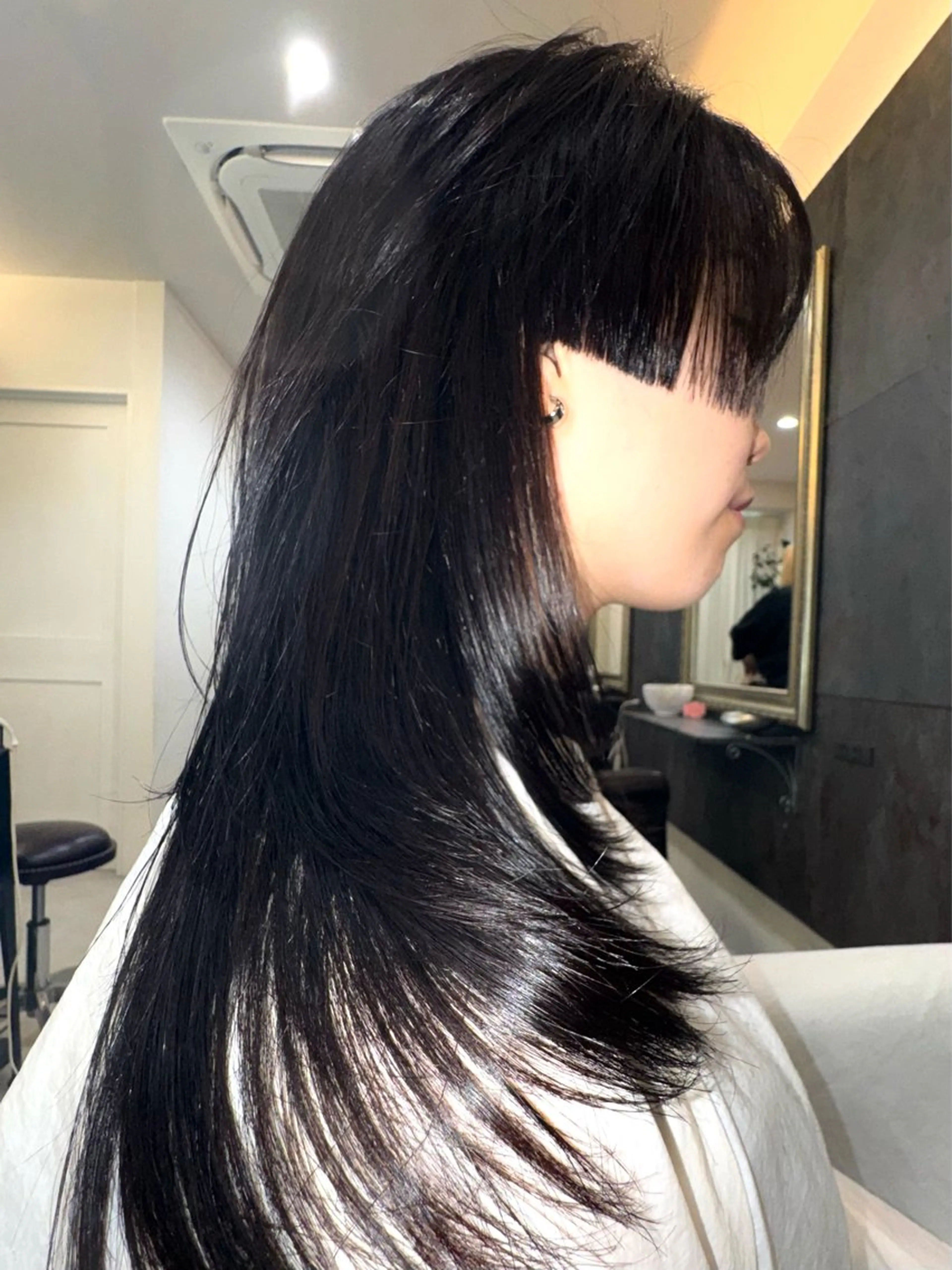 セミロング 姫カット レイヤーカット カット トリートメント ハイトーン/レイヤー /ウルフ⭐️永田⭐️のヘアスタイル