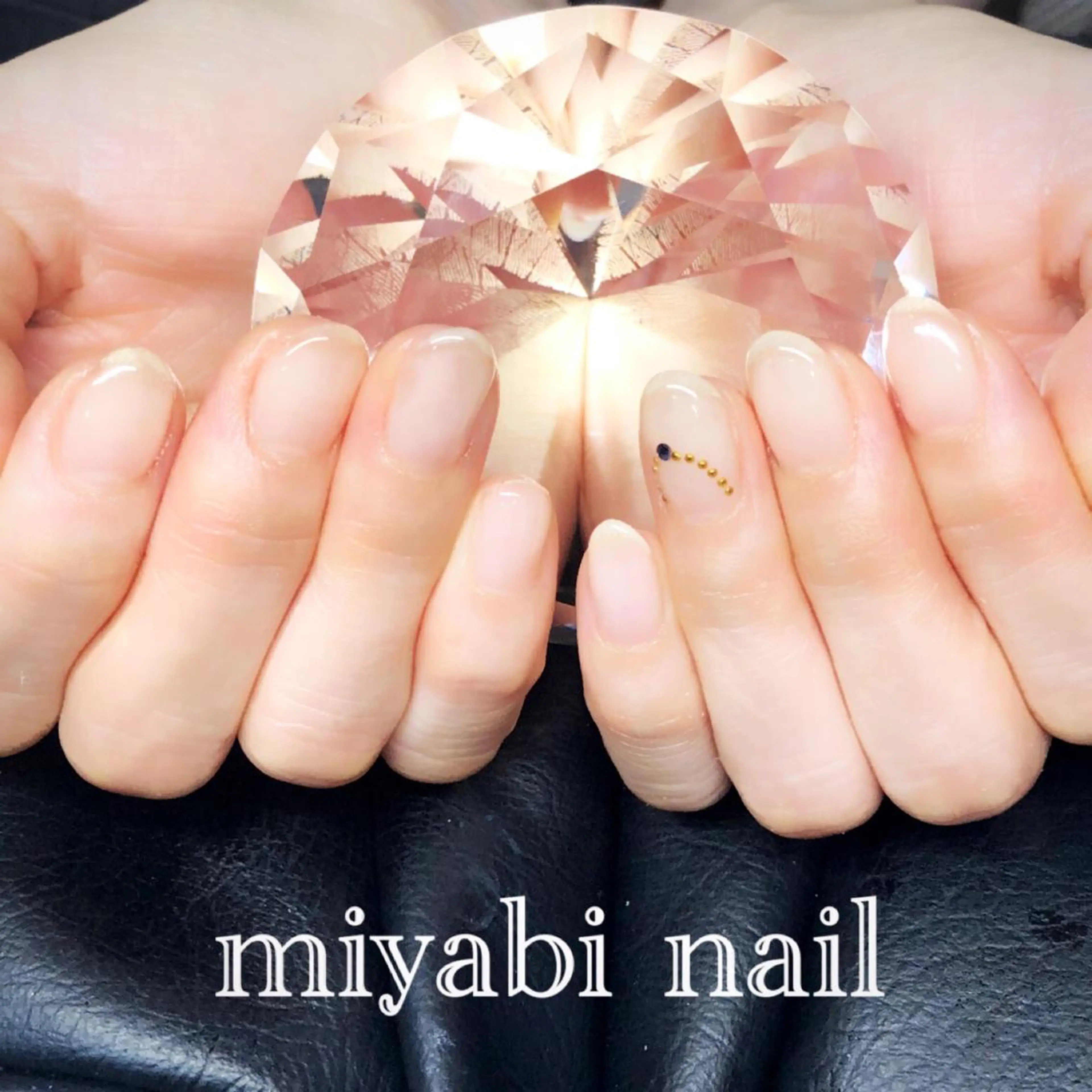 ネイル アートネイル クリアネイル ジェルネイル ショートネイル シンプルネイル ハンドネイル miyabi nail 桂川駅近くのネイルデザイン