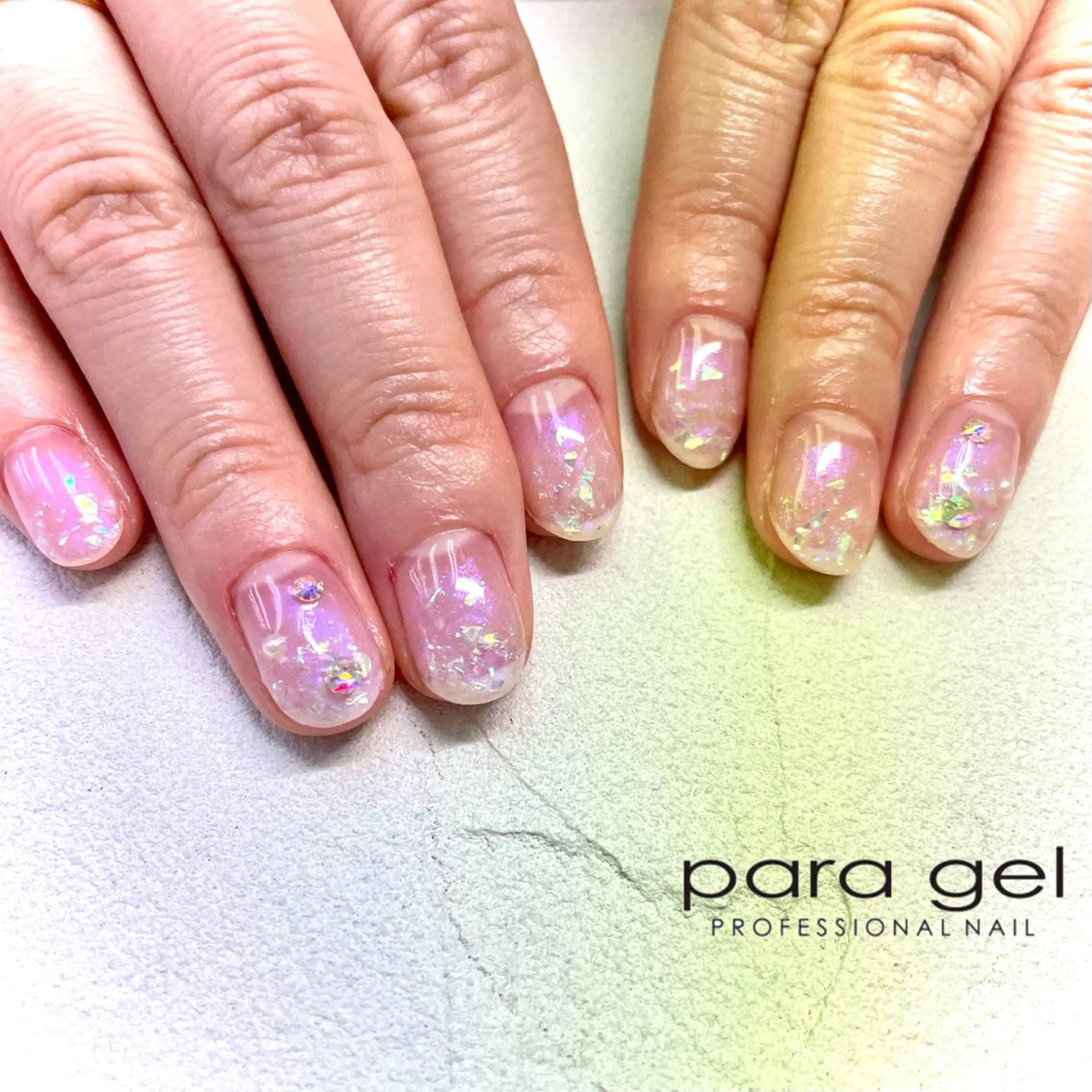 ネイル オーロラネイル ジェルネイル グラデーション ラメ(グリッター) ラメグラデーション ハンドネイル Bianca🎀 ONODERAのネイルデザイン