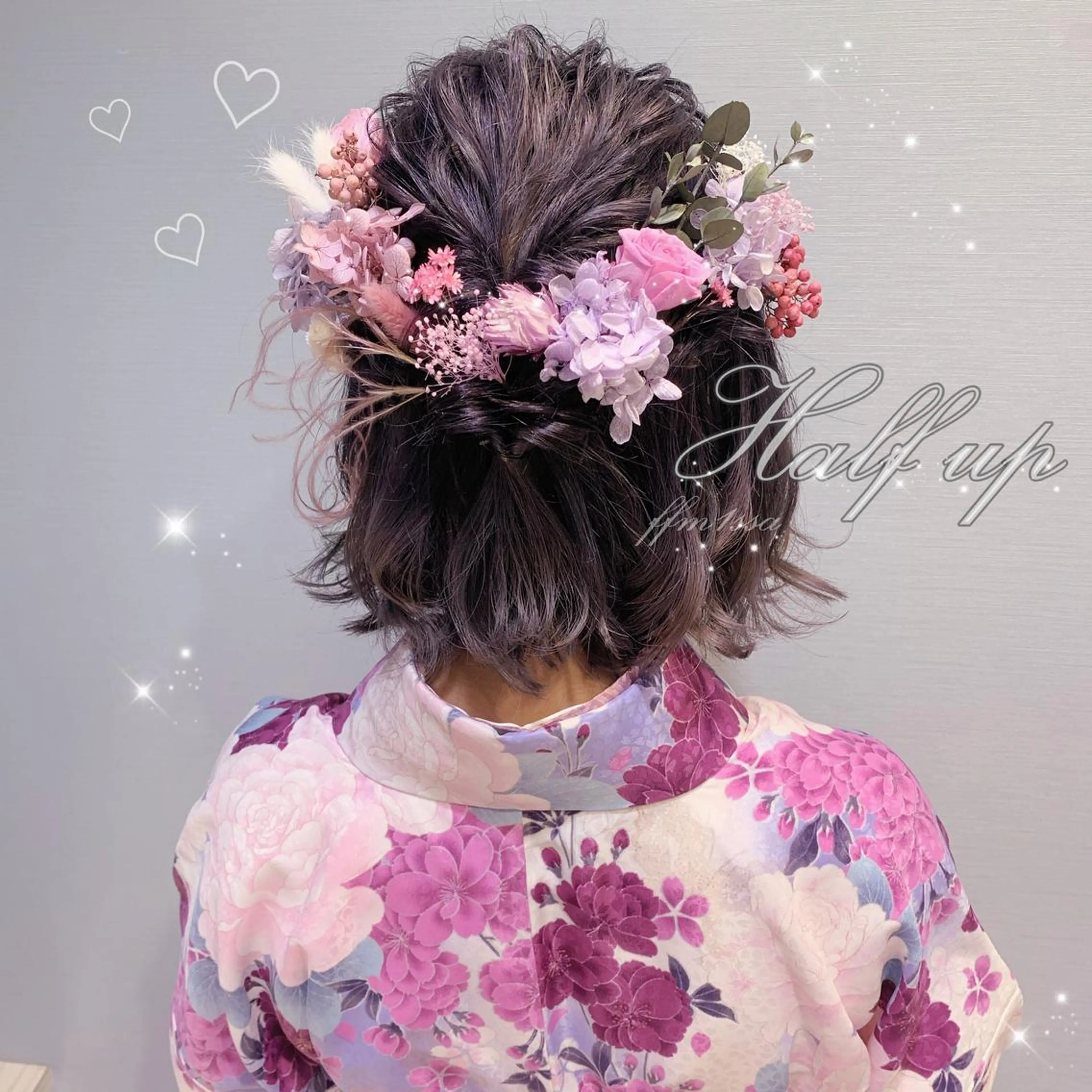 ショート ヘアアレンジ 着付け Aries🫧 missa𓂃🤍のヘアスタイル