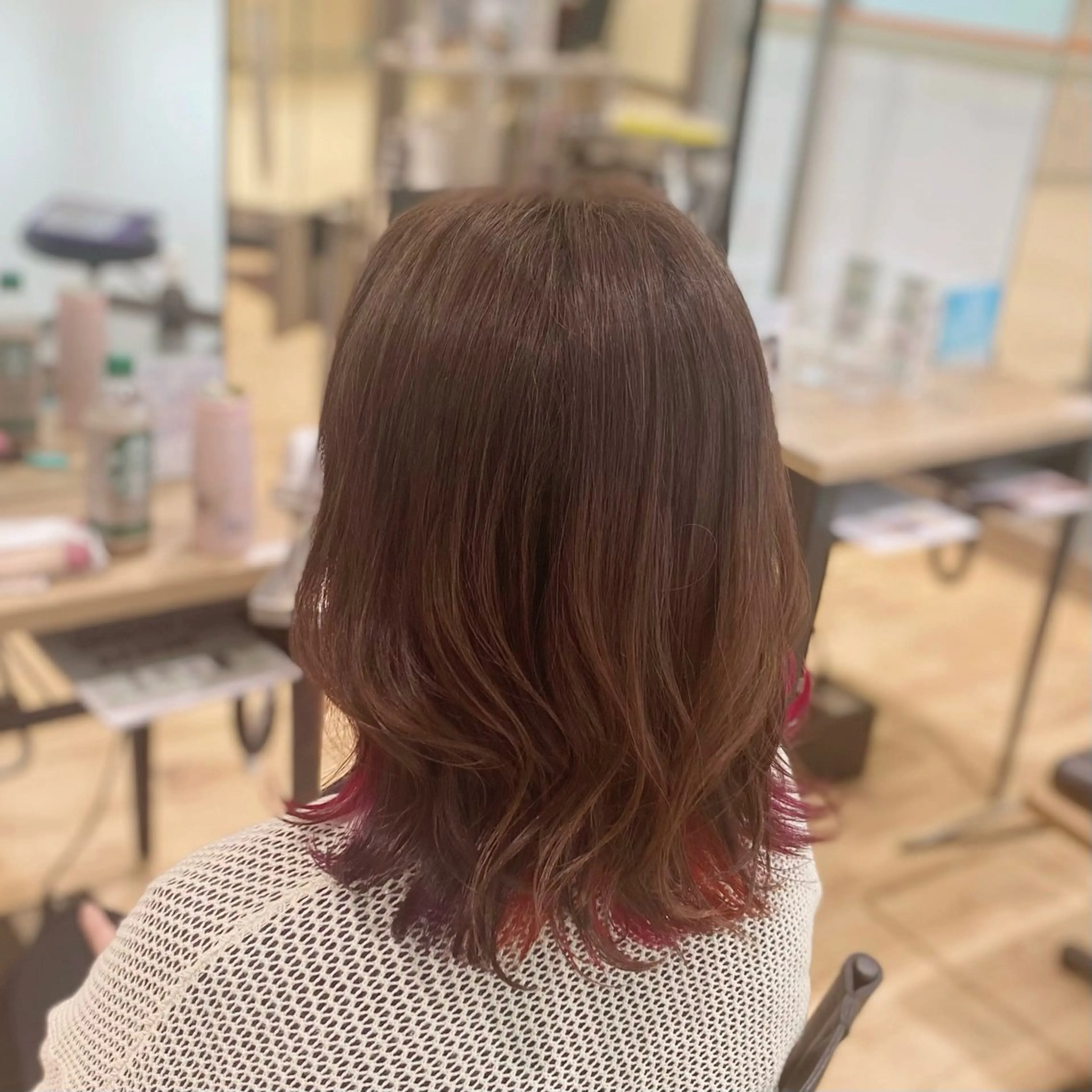 【推し活応援📣✨】カット+インナーカラー+透明感イルミナカラー🌈シャンプー込み🫧毛先料金別🌱の写真