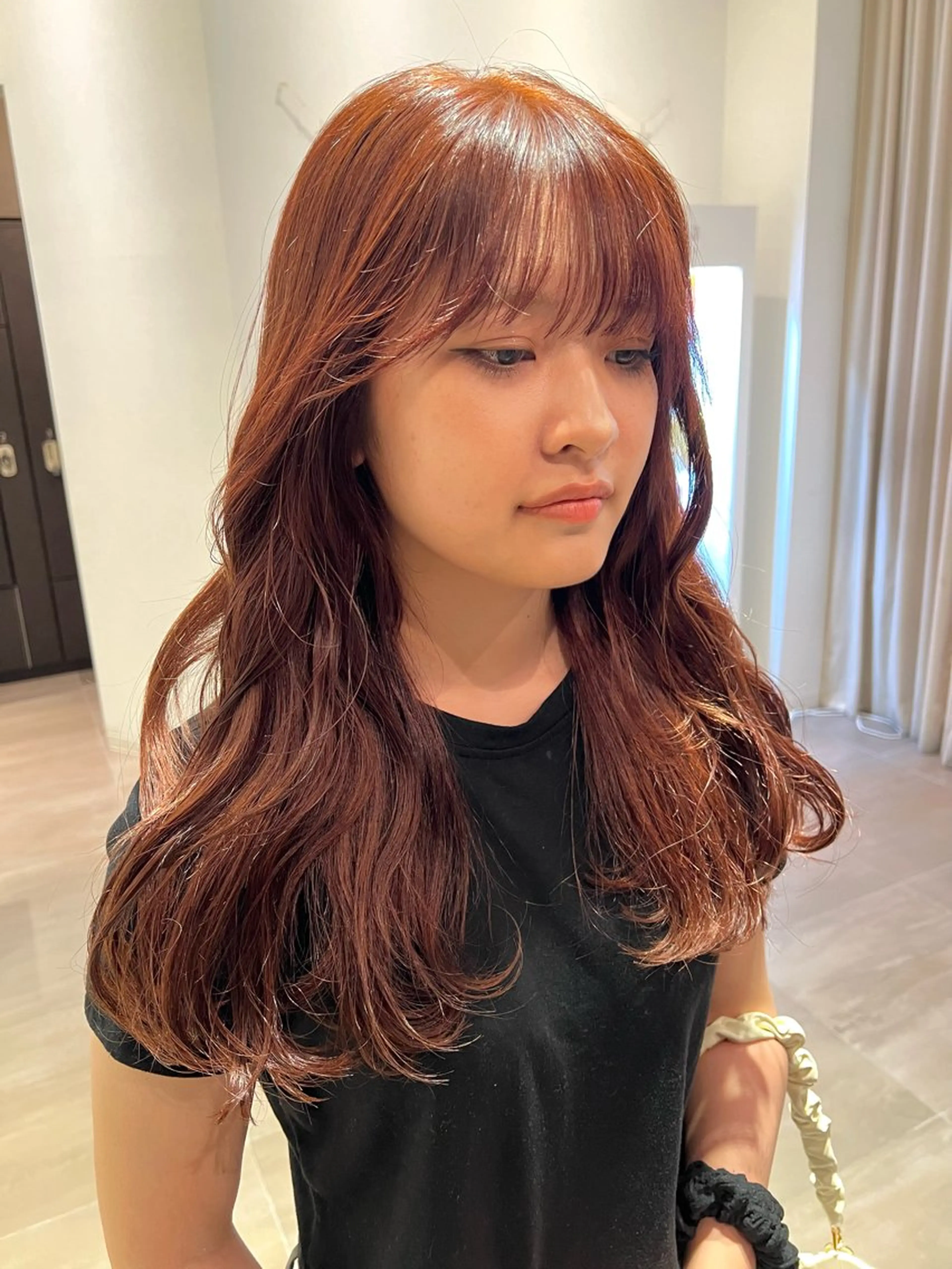 ロング カラー ブリーチ ブラウンカラー ダブルカラー ブリーチなしカラー オレンジ 🎀🕊RION 🩰のヘアスタイル